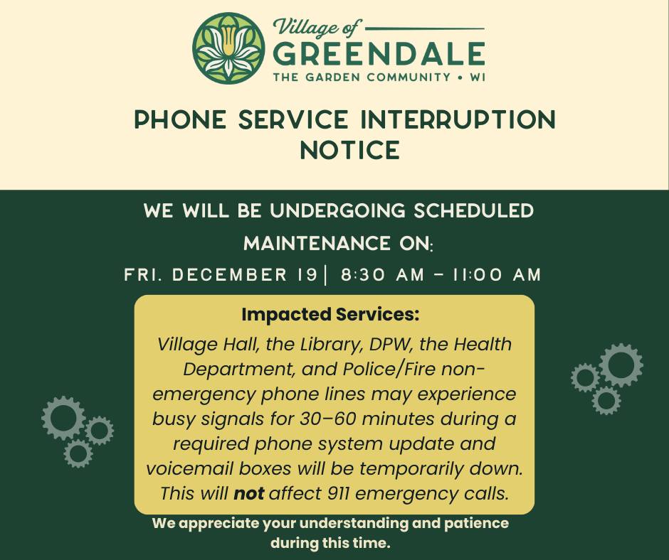 Village of Greendale added a new photo. - Village of Greendale