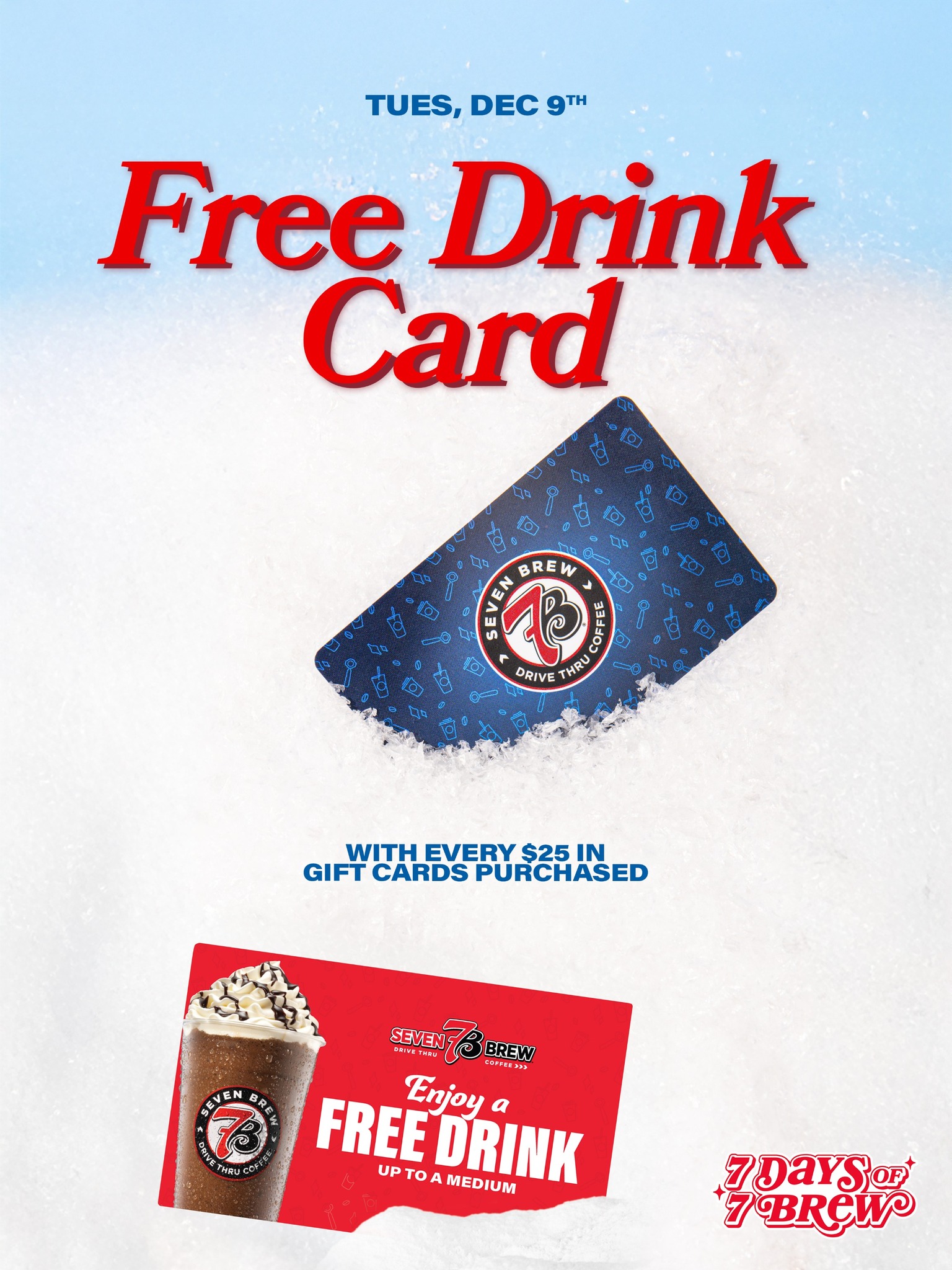 7 Brew - Fa la la la FREE drink cards ️💚 Get a free drink card with ...