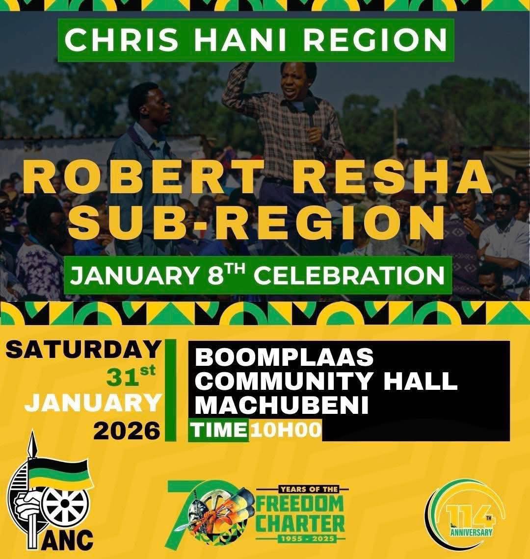 ANC - The ANC Chris Hani Region will host Sub-Regional January 8th ...