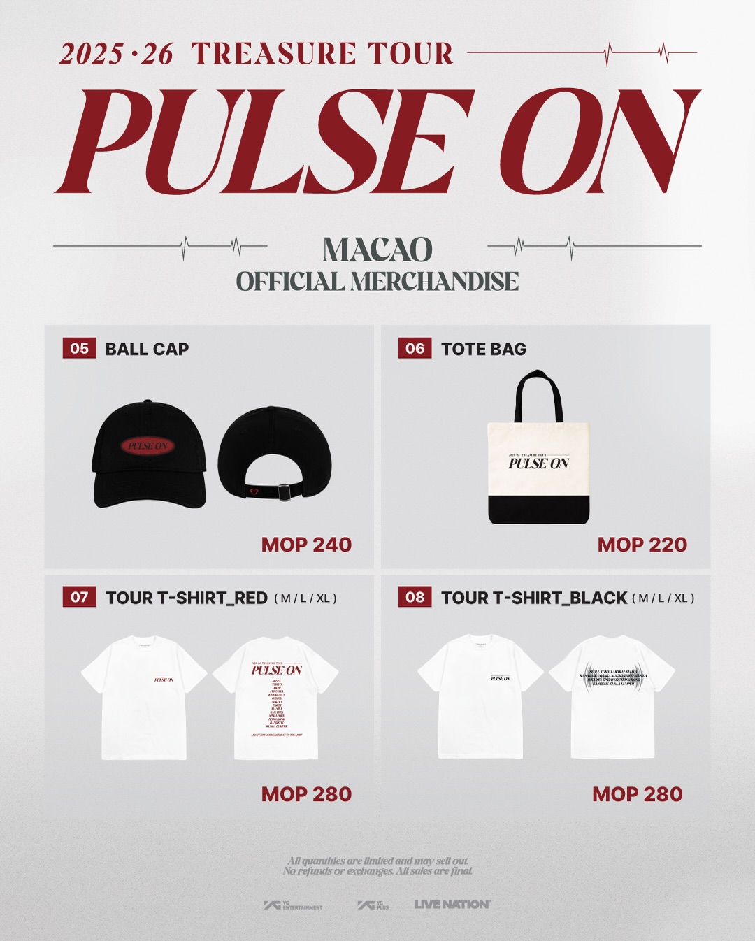TREASURE アサヒ パルツ アジアツアー マカオ購入特典 🛍️Official Merchandise 2025–26 TREASURE TOUR [PULSE ON] IN MACAO