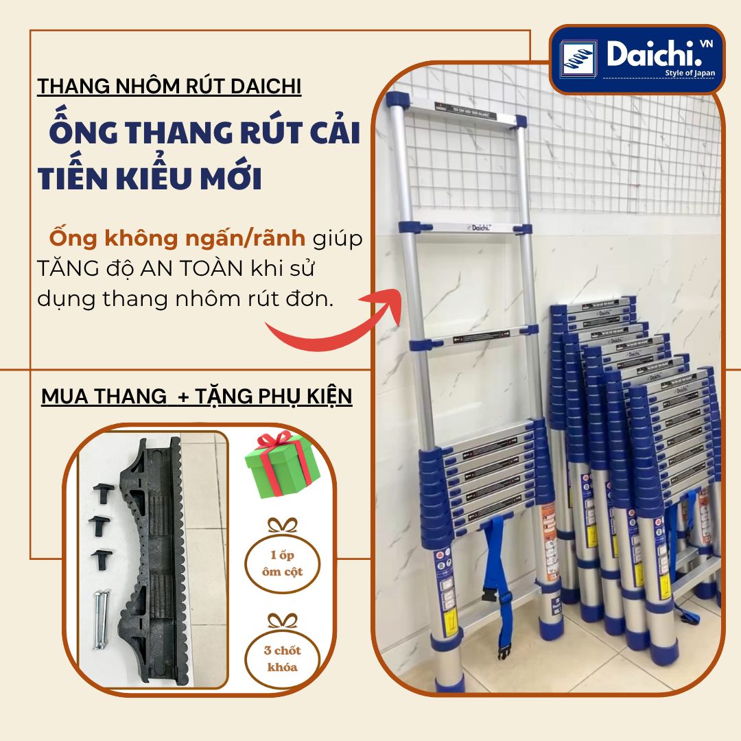 Nhóm mua bán sữa chữa thang nhôm rút cũ. | Thang nhôm rút đơn Daichi ...