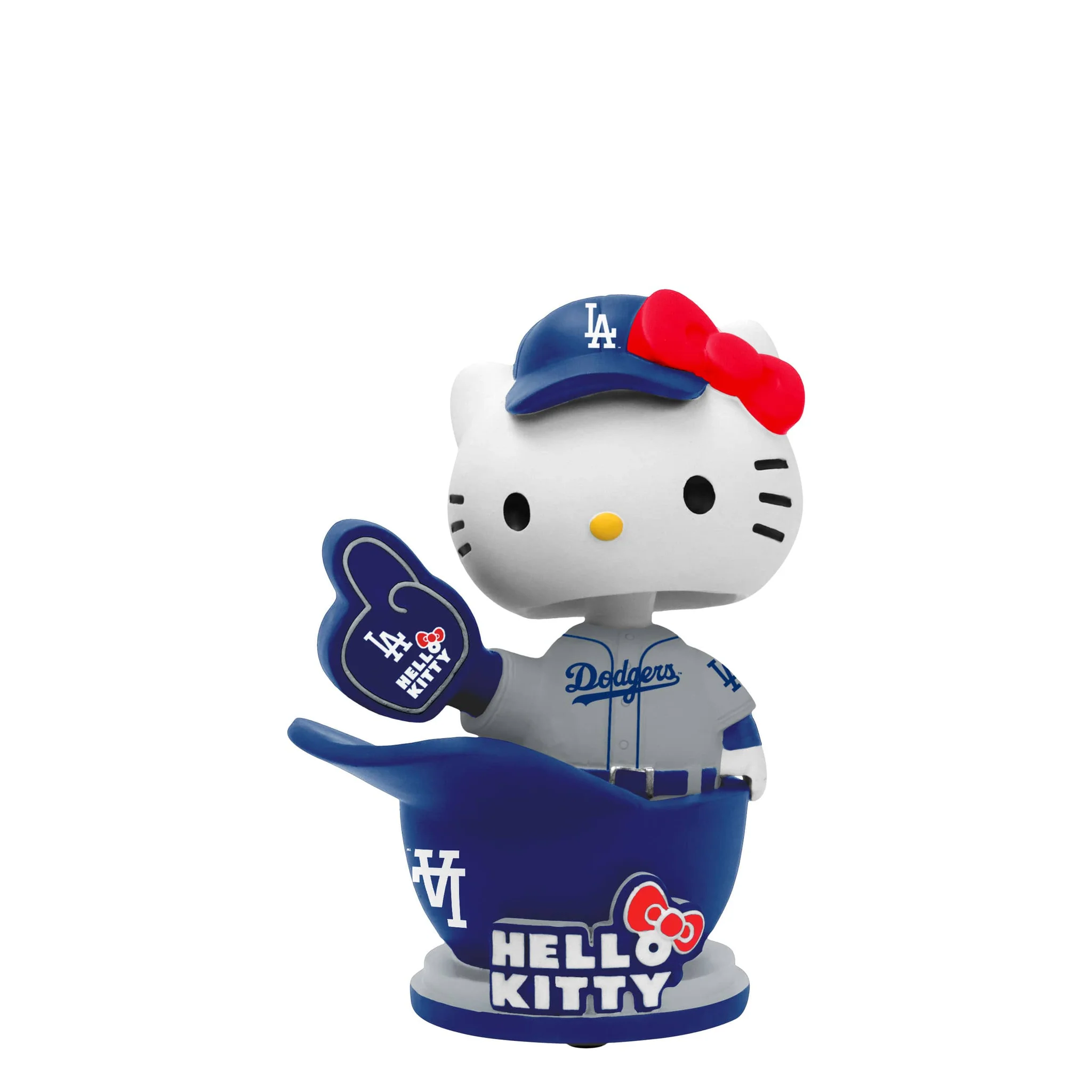 Hello Kitty Dodgers ボブルヘッド フィギュア A new Dodgers x Hello Kitty bobblehead is out now with Hello Kitty