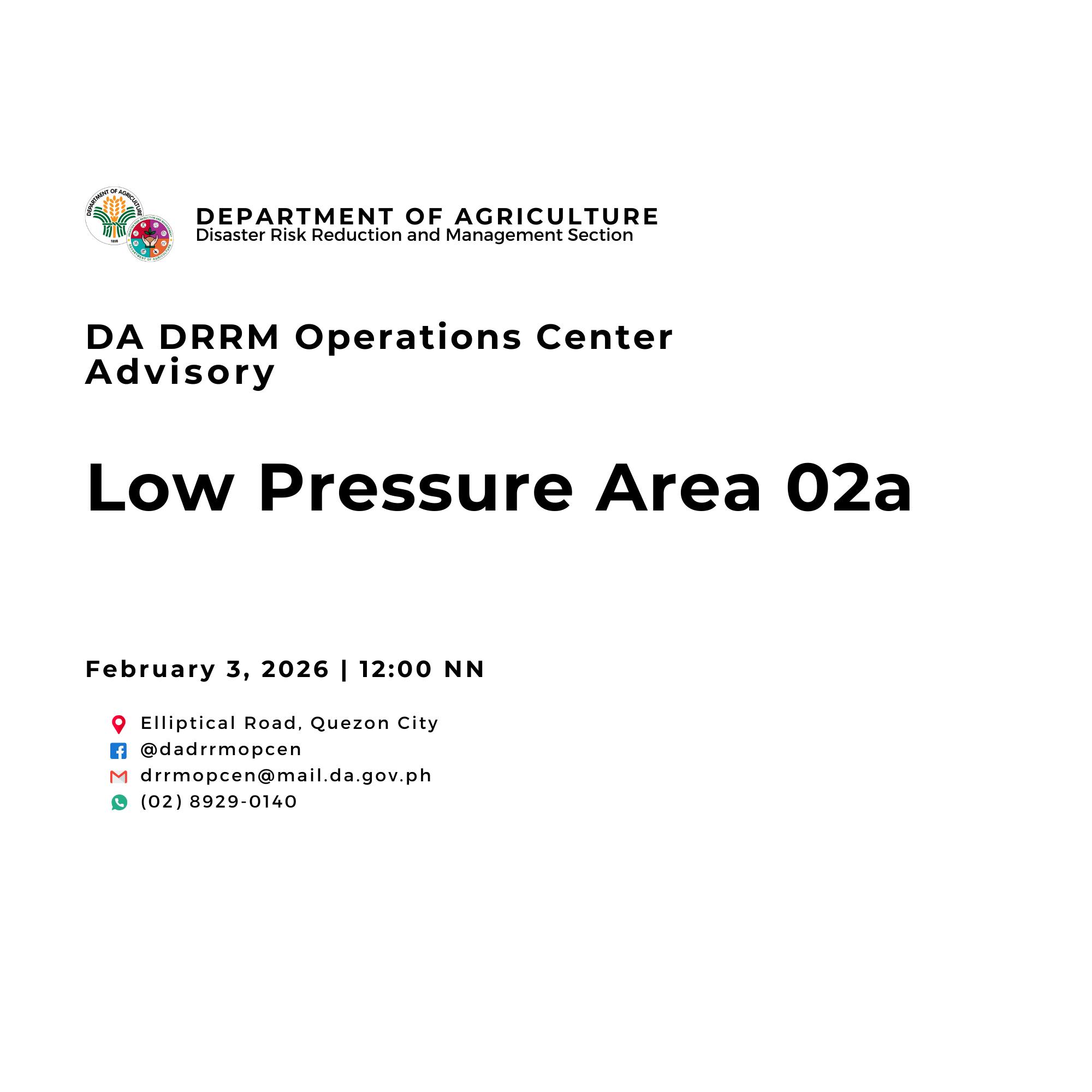 Depart... - Department of Agriculture - DRRM Operations Center