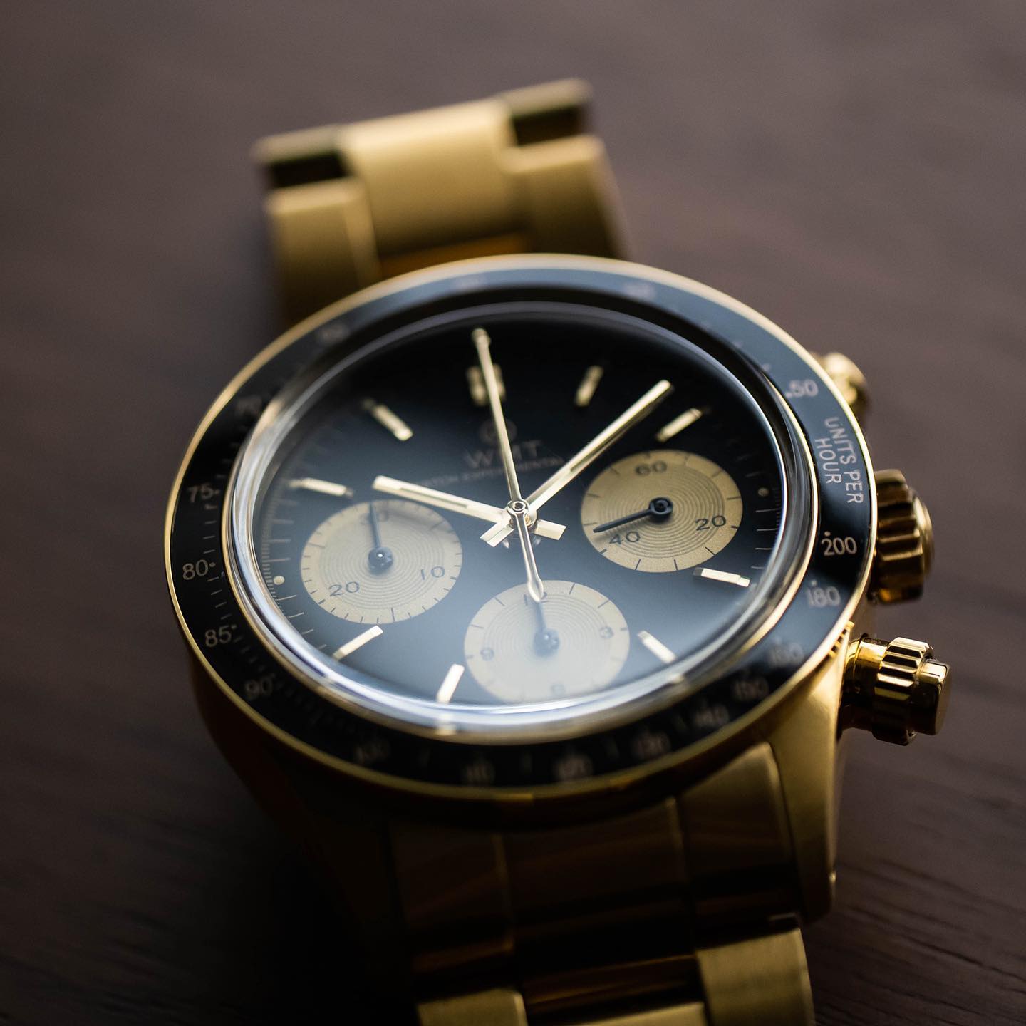 WMTwatchモンタナGoldPlatingEditionBlackDial 愉しく