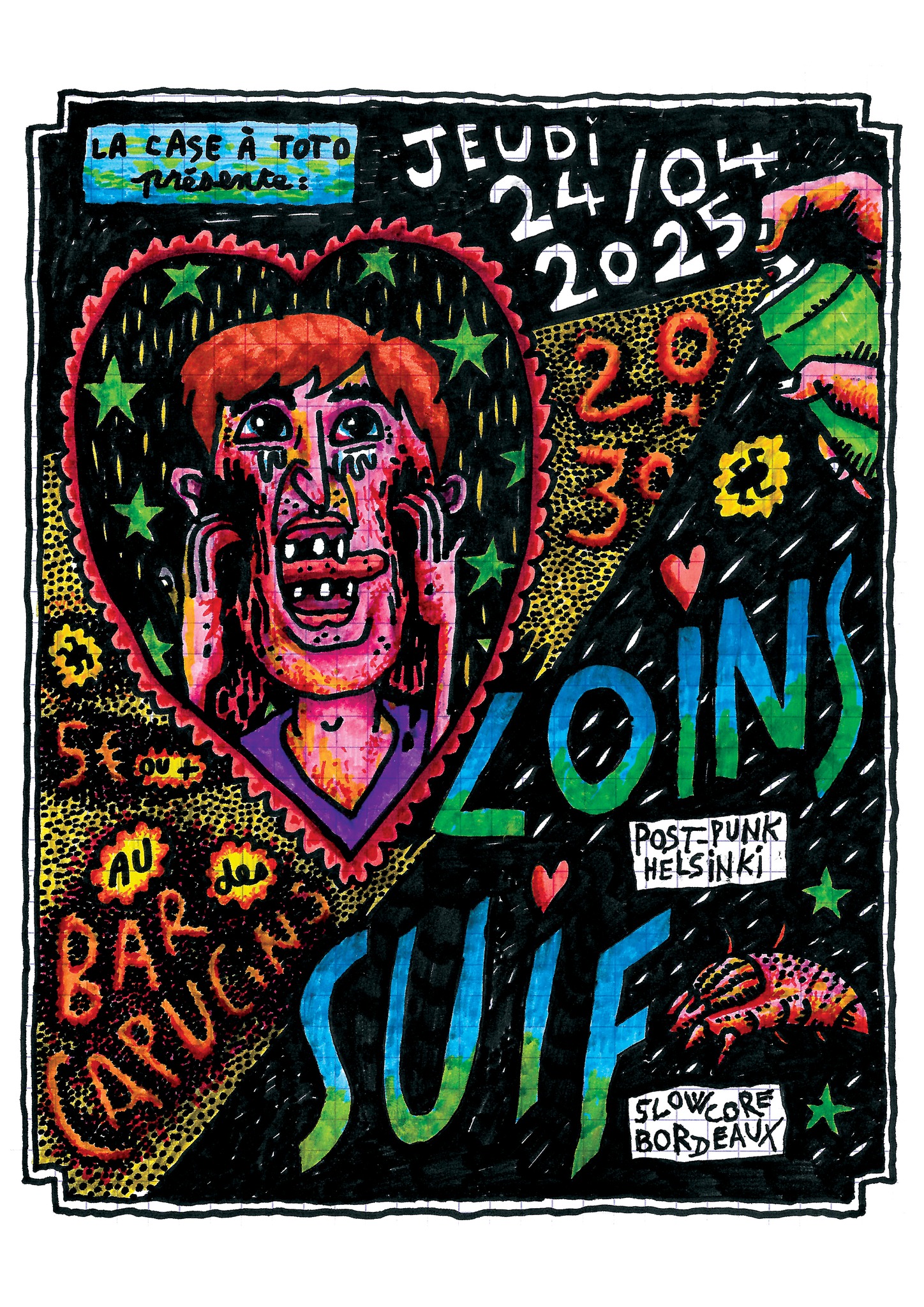 Concert SUIF (Slowcore // Bordeaux) + LOINS (Post-punk // Helsinki)