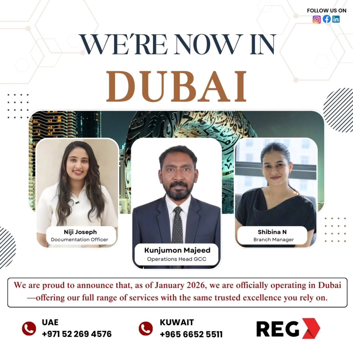 REG - We’re excited to announce that we are now open in... | Facebook