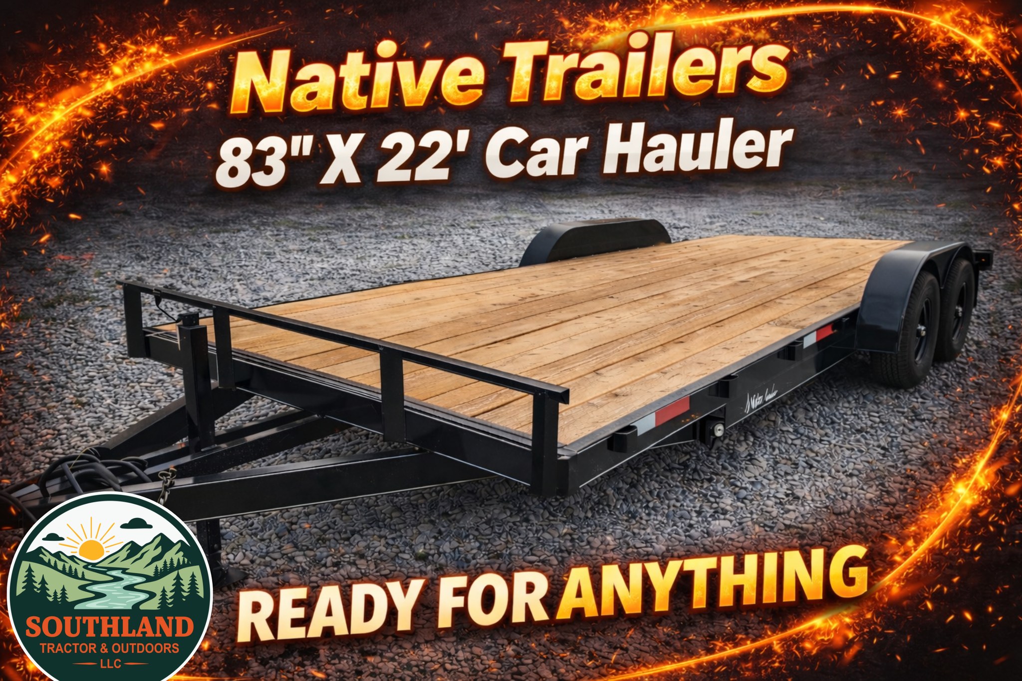 Southland - 🚗 Native Trailers 83″ x 22′ Car Hauler 🚗 Built to handle ...