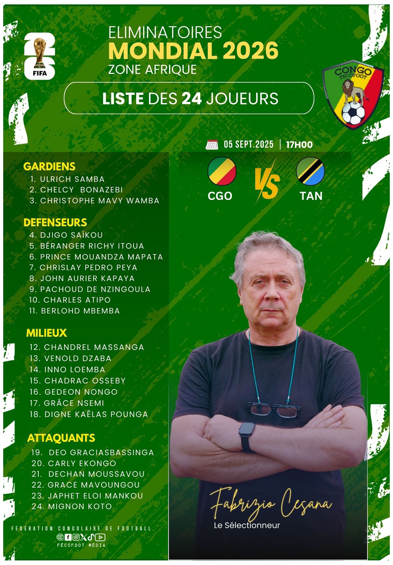 Fédération Congolaise de Football | Brazzaville