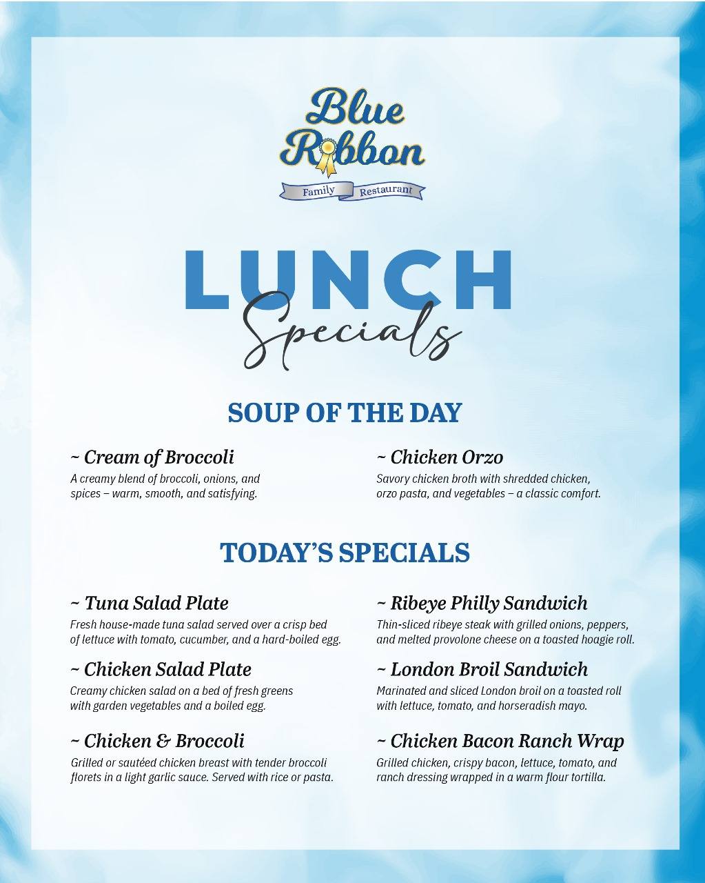 Blue Ribbon... - Blue Ribbon Family Restaurant & Bakery