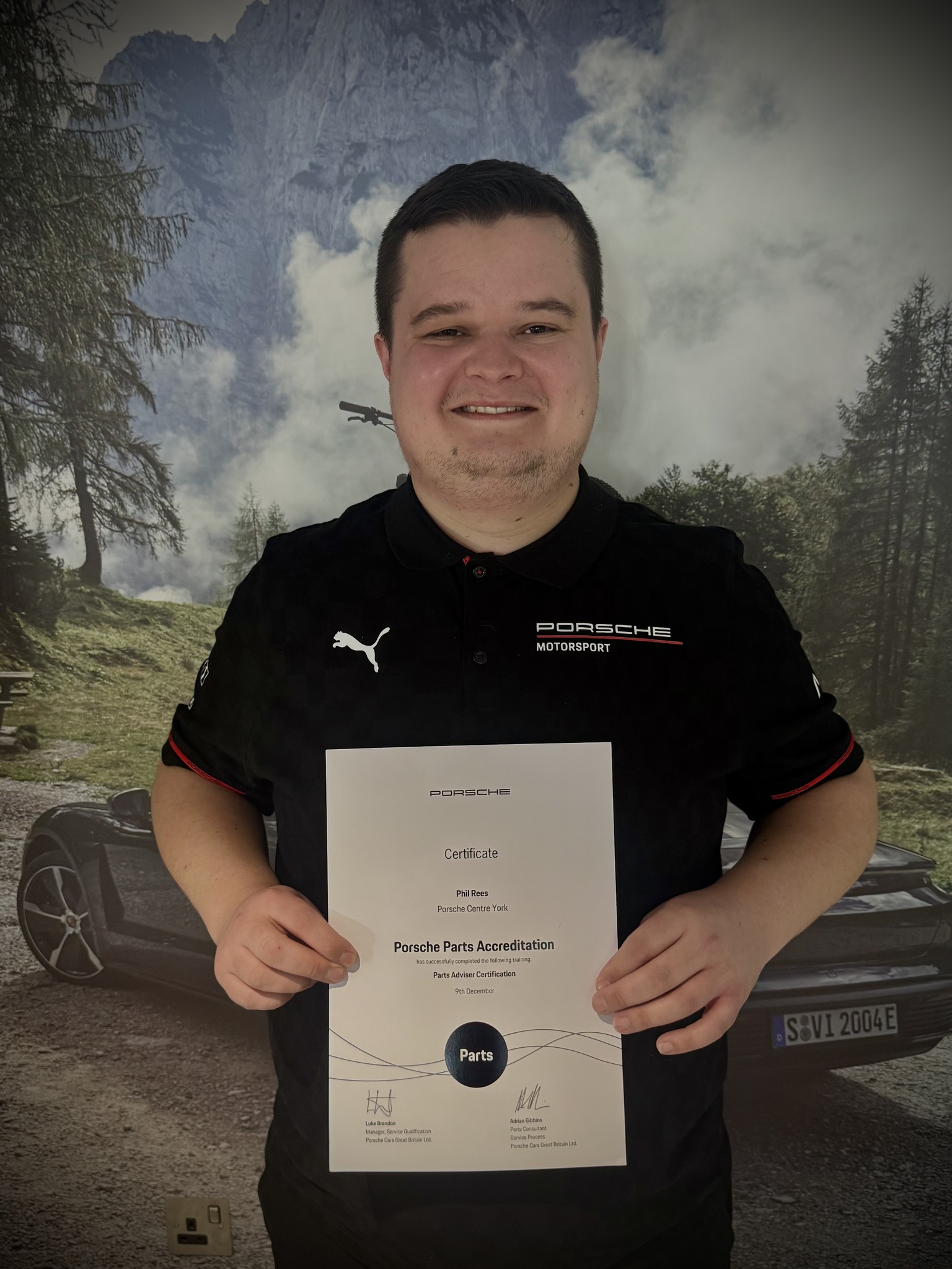 Porsche - Congratulations to Phil Rees, our fantastic Parts Advisor, on ...