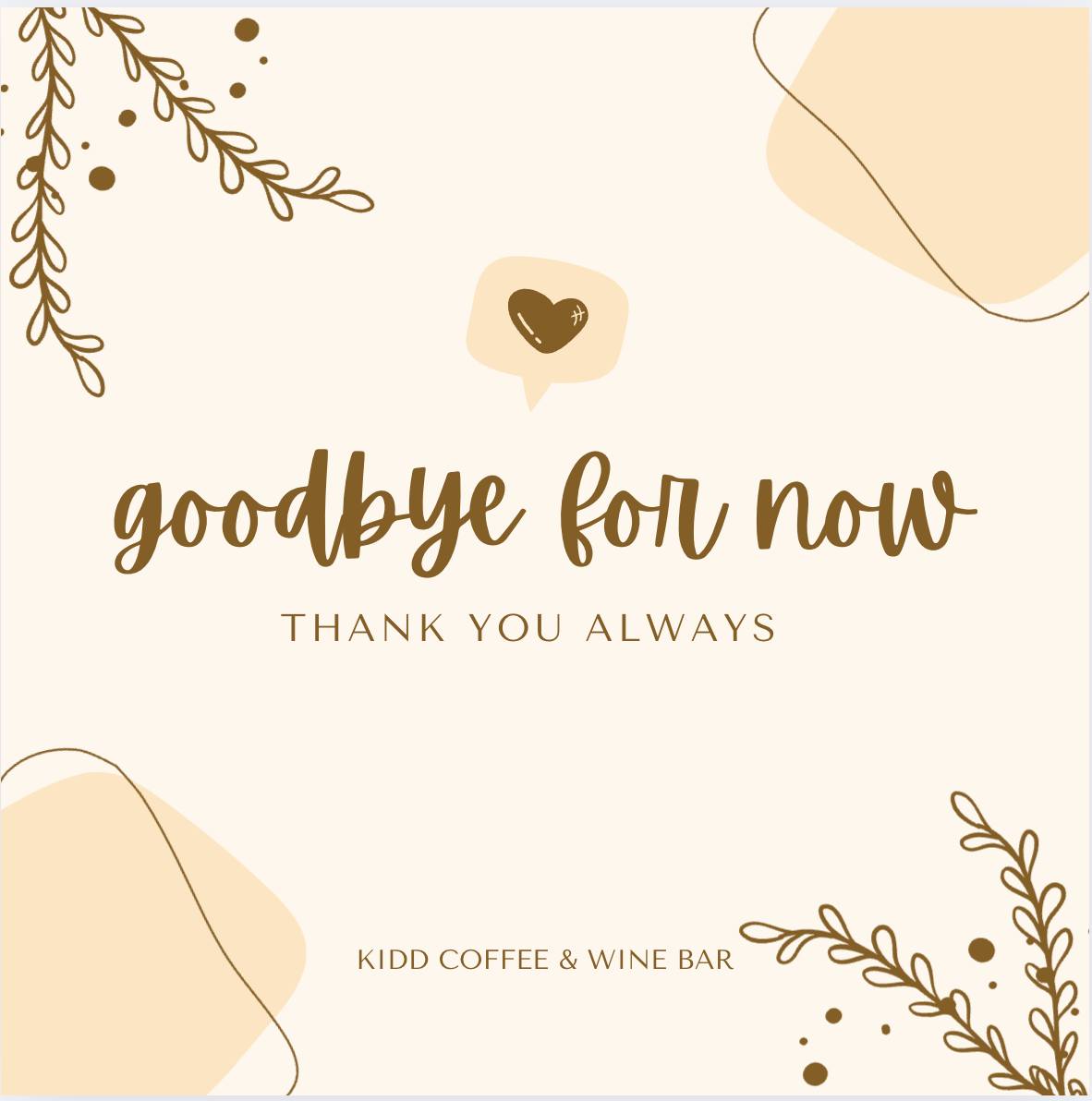 Kidd - It is with a heavy heart that we share the news that Kidd Coffee ...