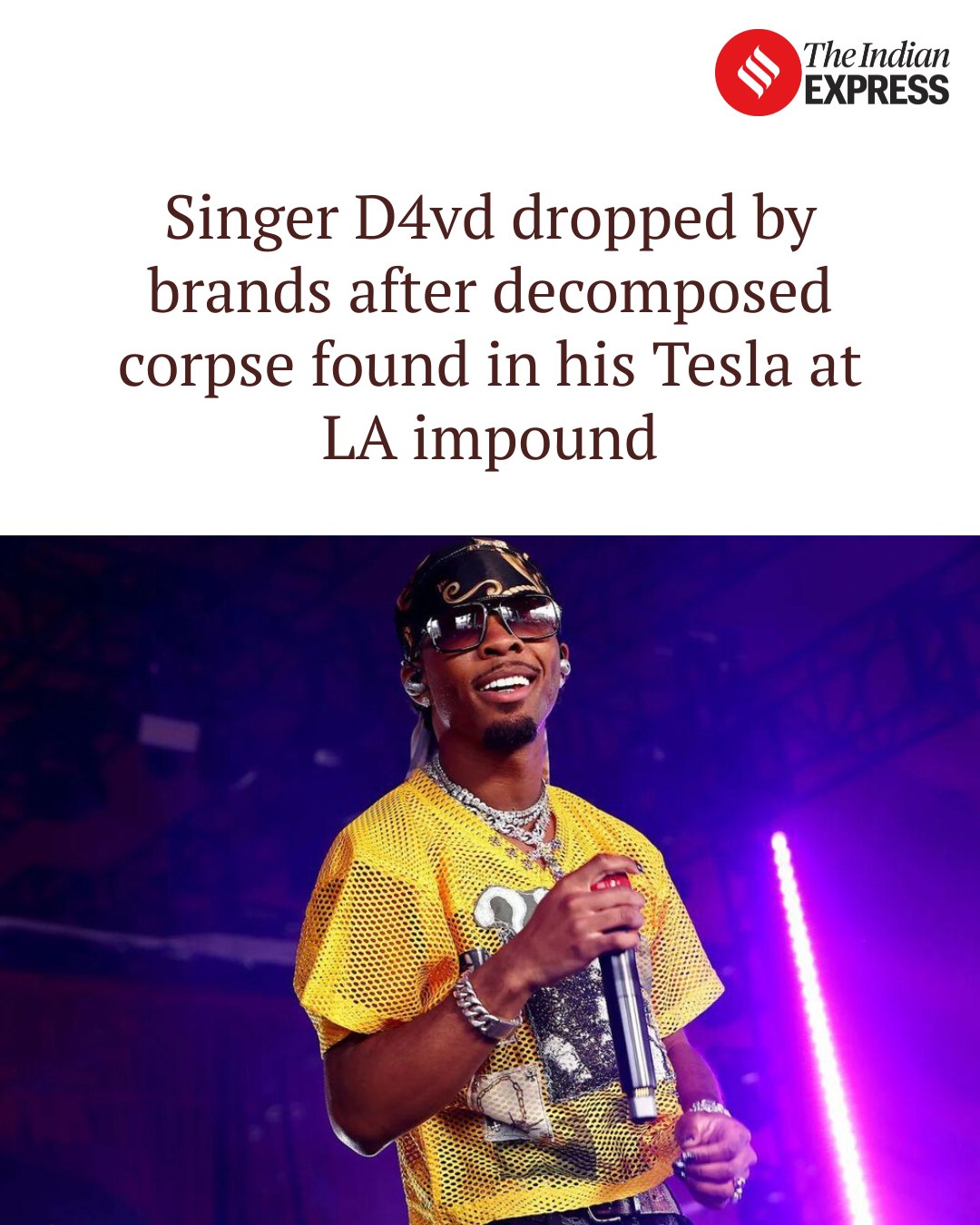 Indian Express - Singer D4vd dropped by brands after... | Facebook