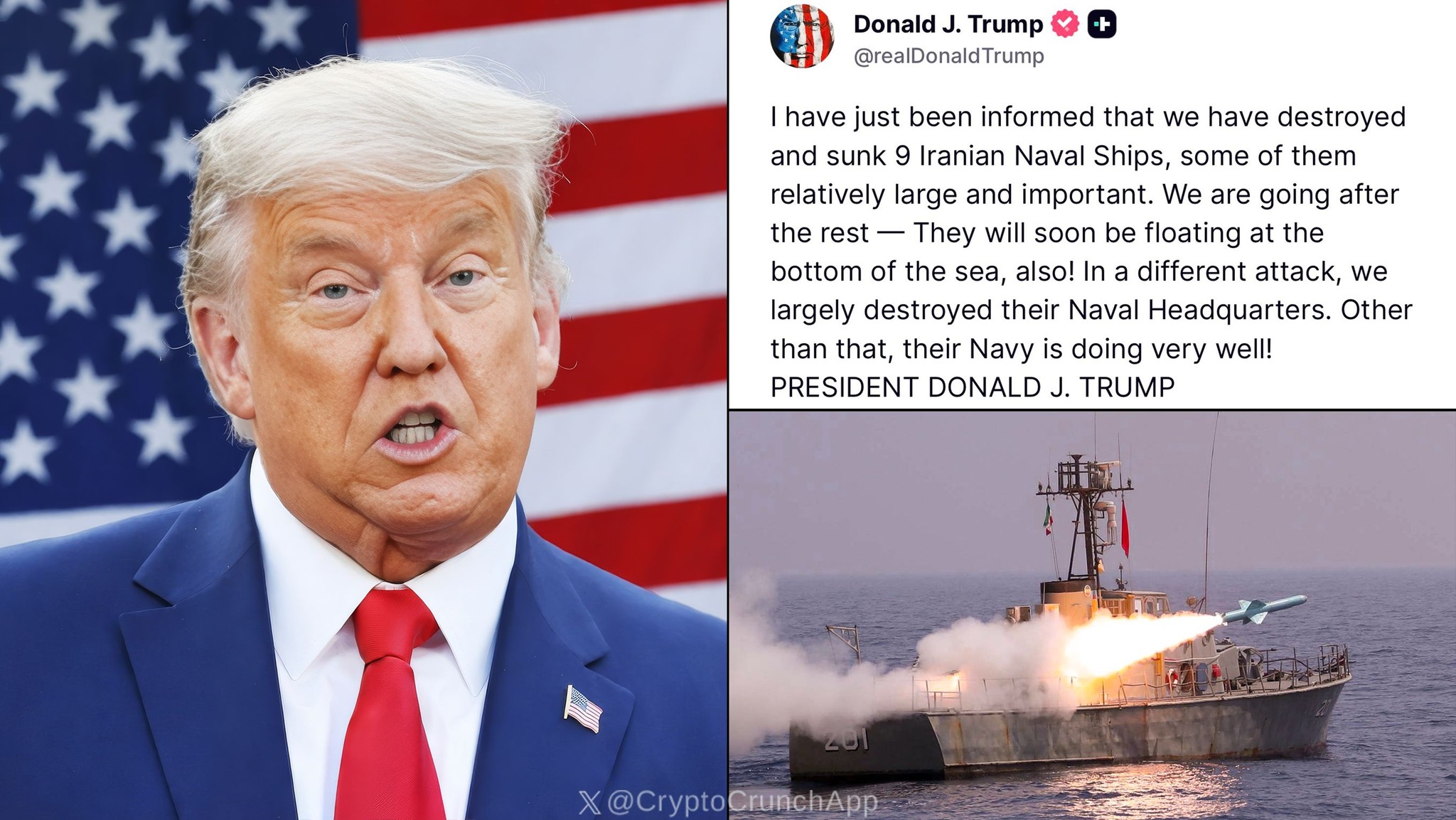 Cryptocrunchapp - 🚨BREAKING: 🇺🇸 U.S. President Donald Trump Says 9 ...
