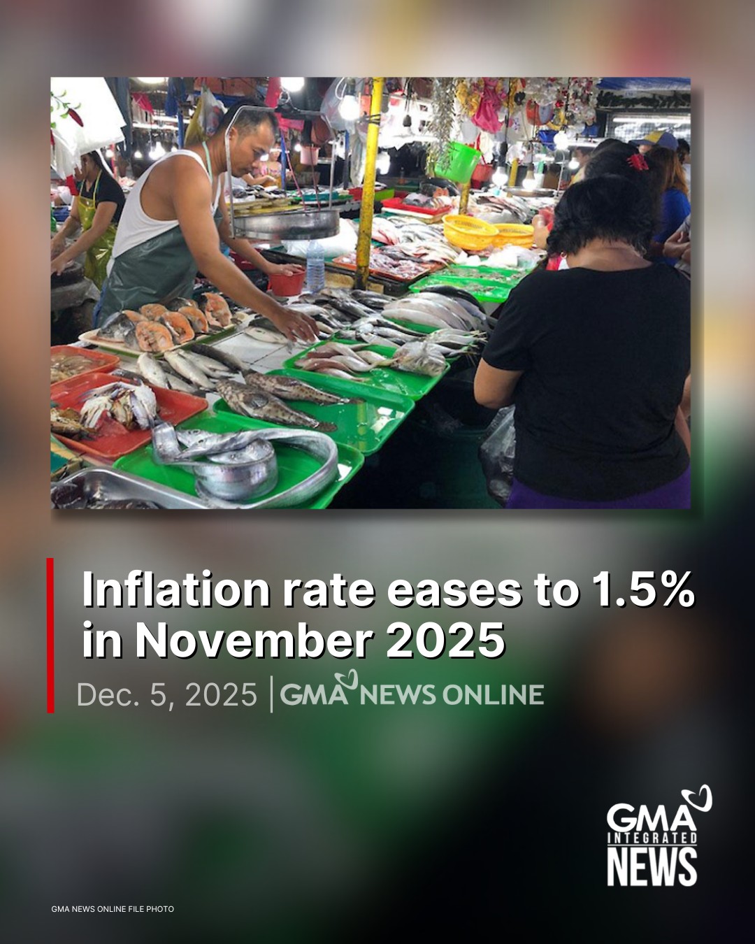 GMA - The country’s inflation rate slowed down in November 2025 on the ...