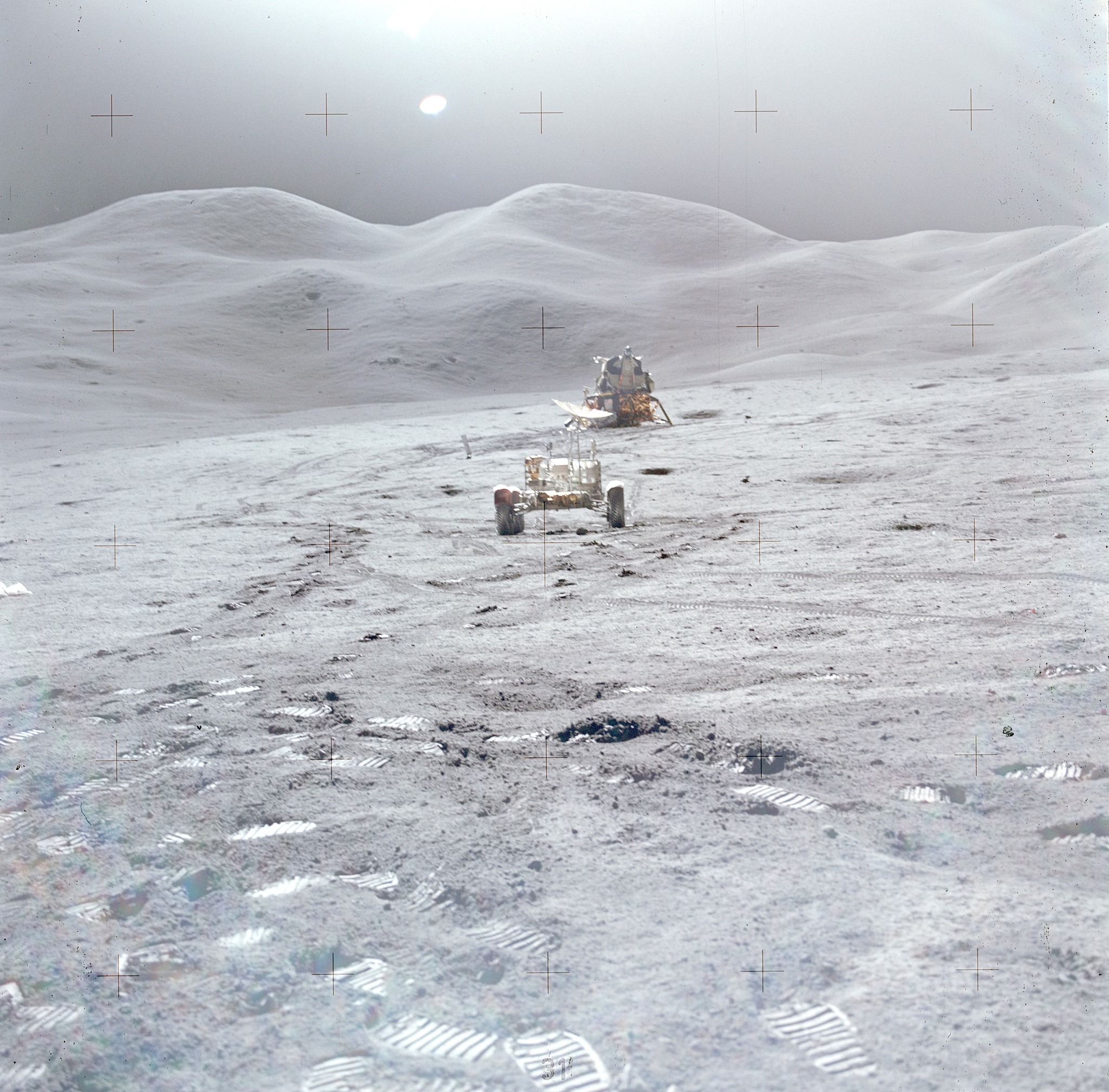 The Worlds - This sunward view of the Apollo 15 Lunar Module (Falcon ...