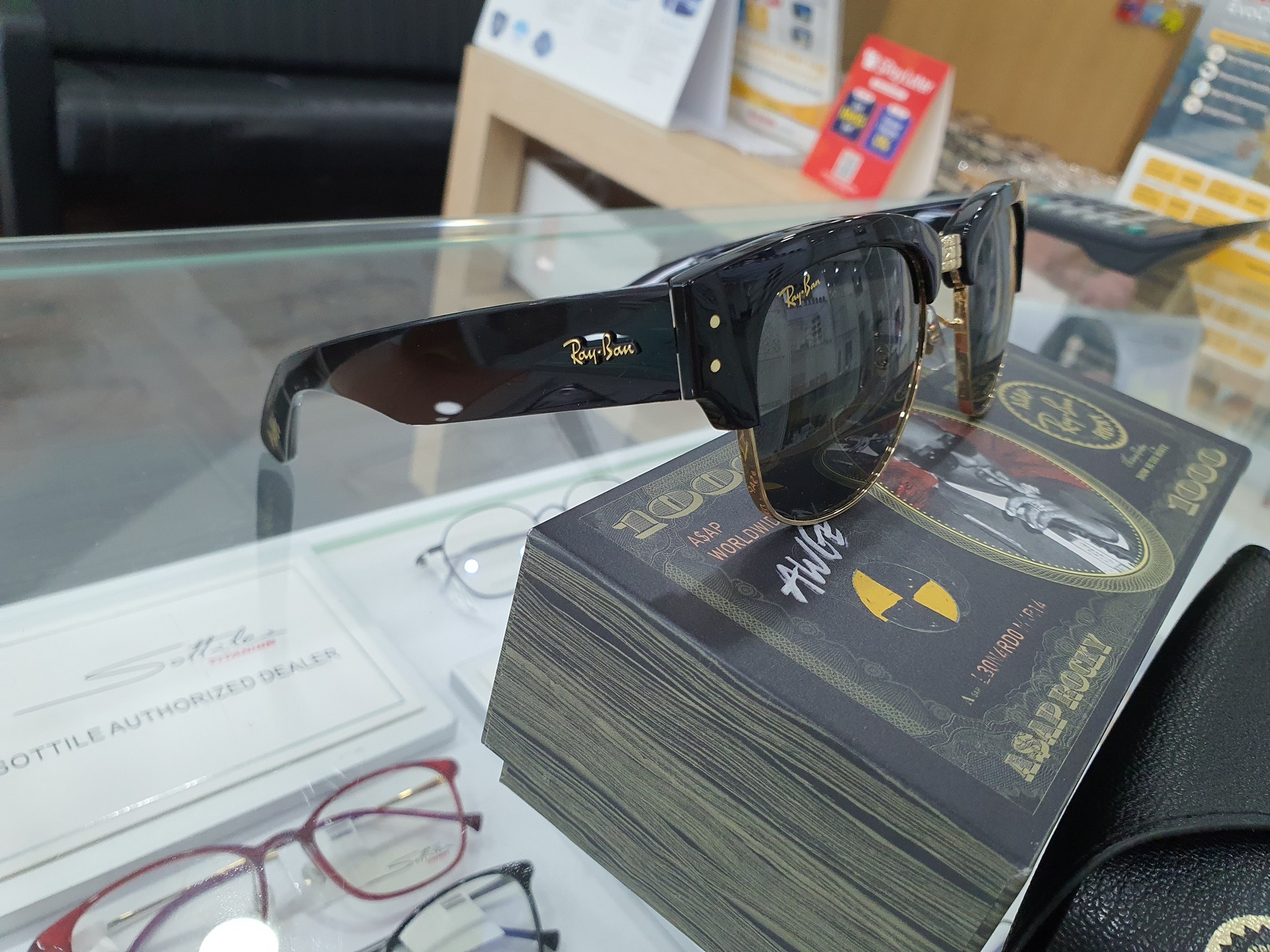 A$AP Rocky x Ray-Ban Mega Clubmaster Blacked Out Collection. RM850 