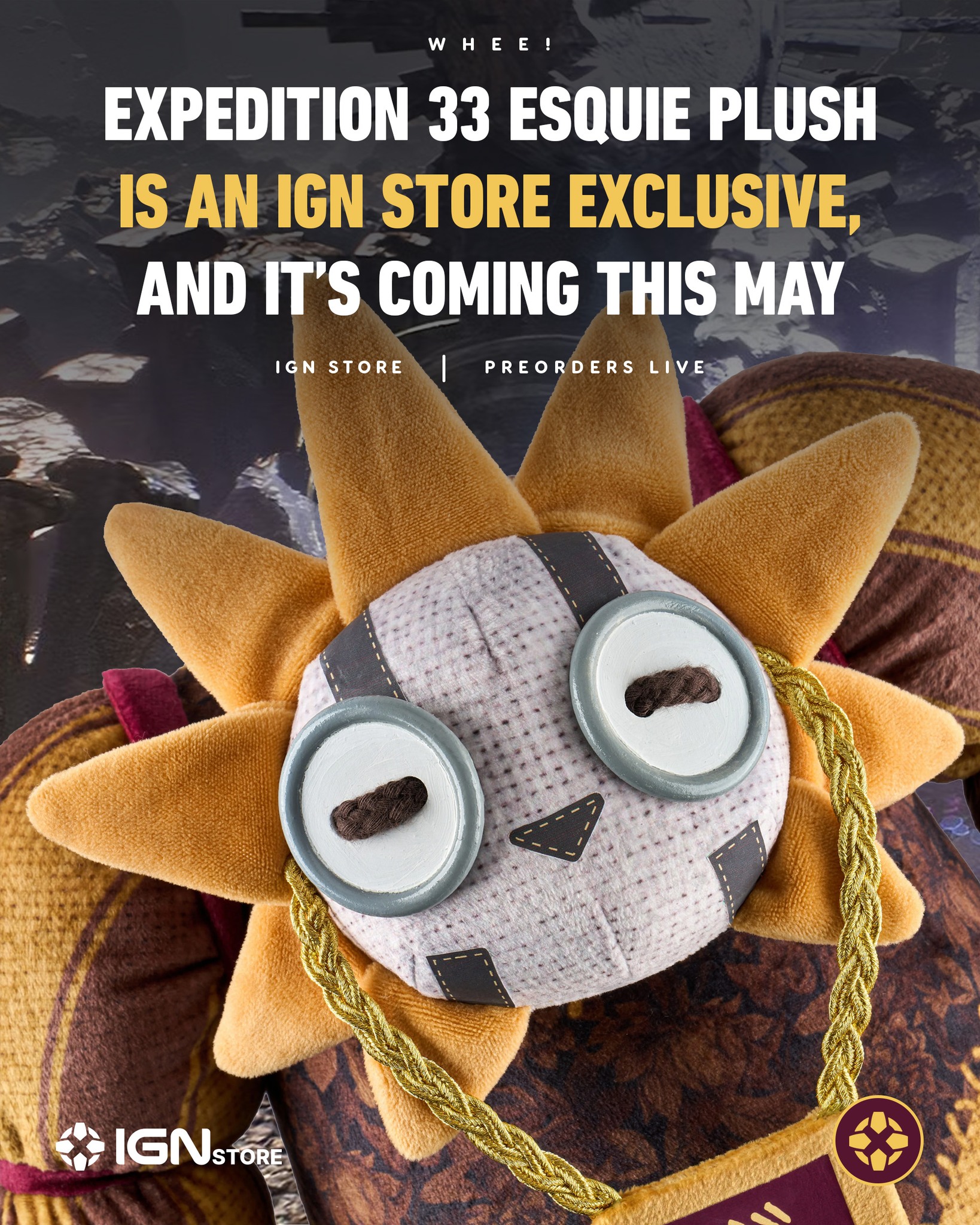 Officially licensed Clair Obscur: Expedition 33 Esquie plush