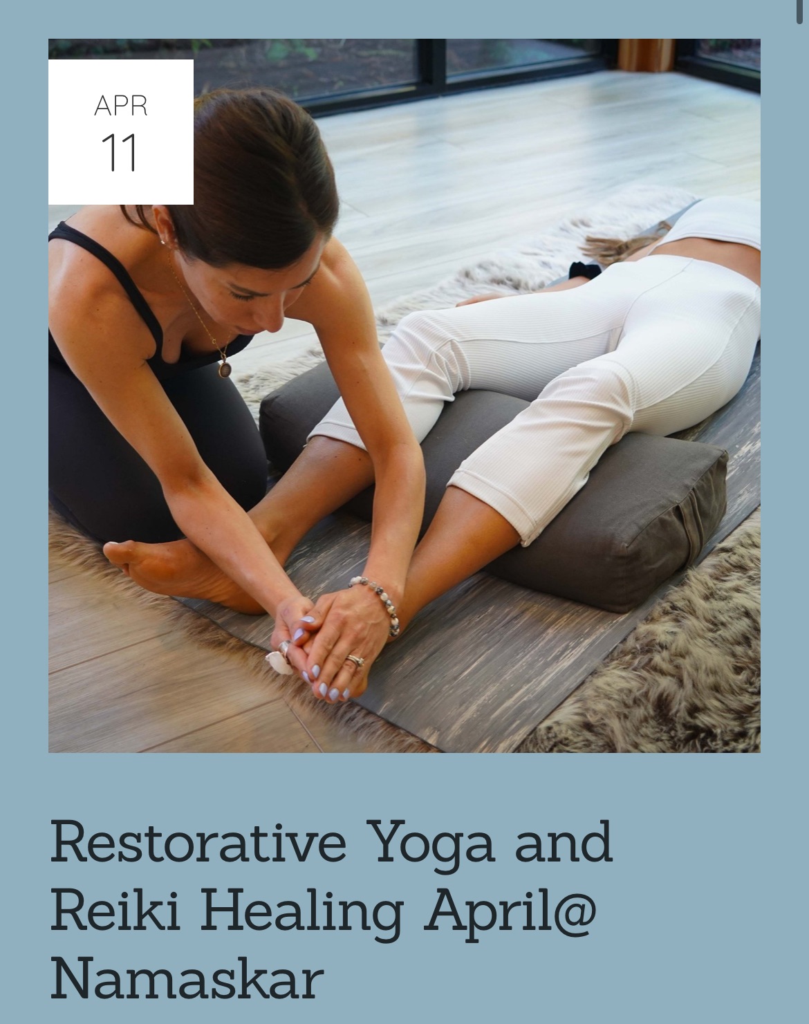 Restorative Yoga and Reiki Healing @Namaskar