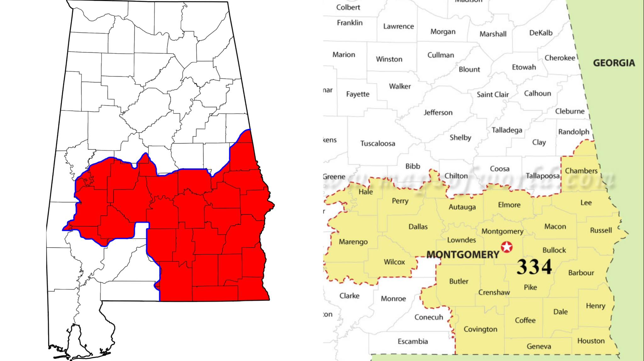 Global Maps - 📞 Area Code 334 — The real heart of Alabama?... | Facebook