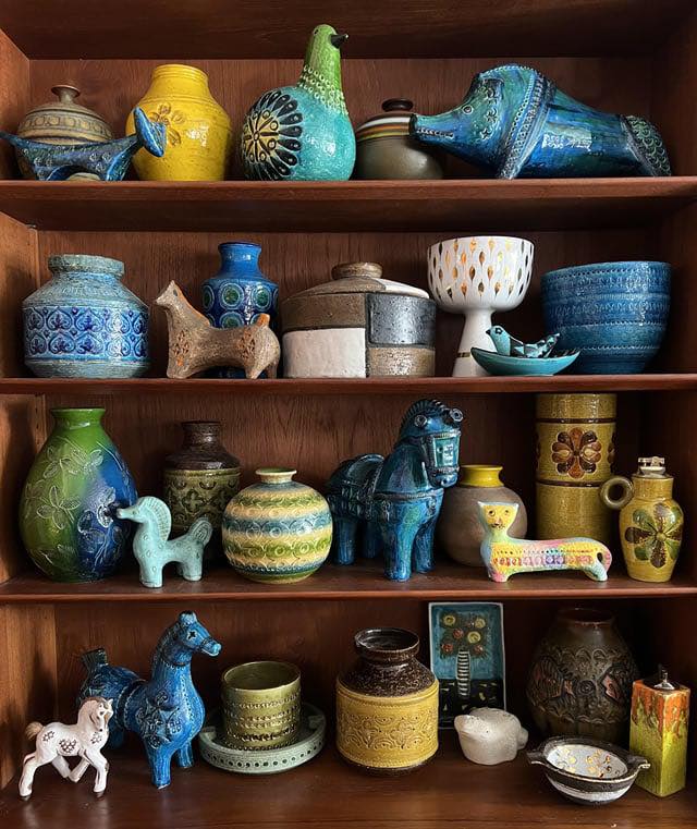 Mid-century Italian ceramic collection featuring Bitossi and Bagni