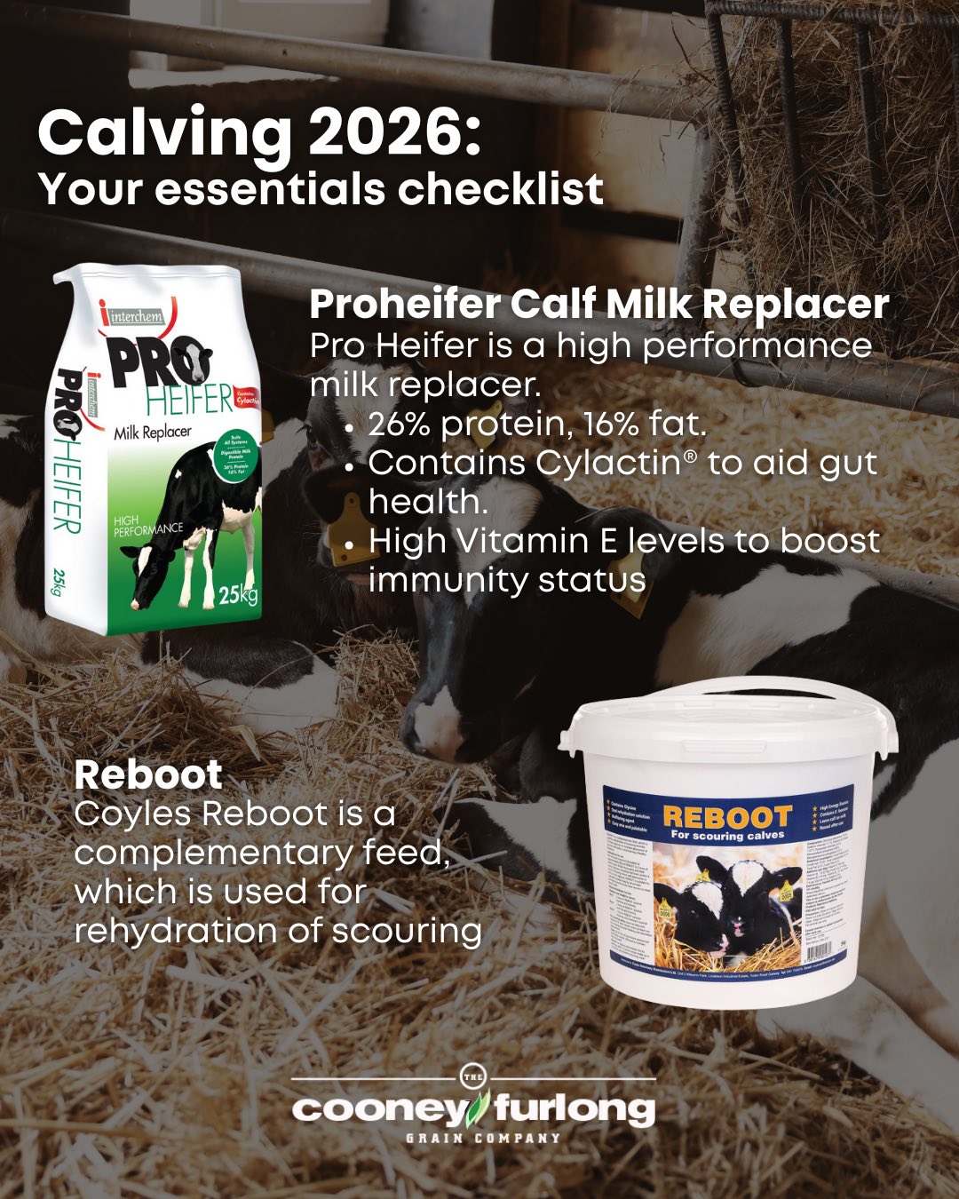 Calving essentials 2026 🐄 From... - Cooney Furlong Grain Co. | Facebook
