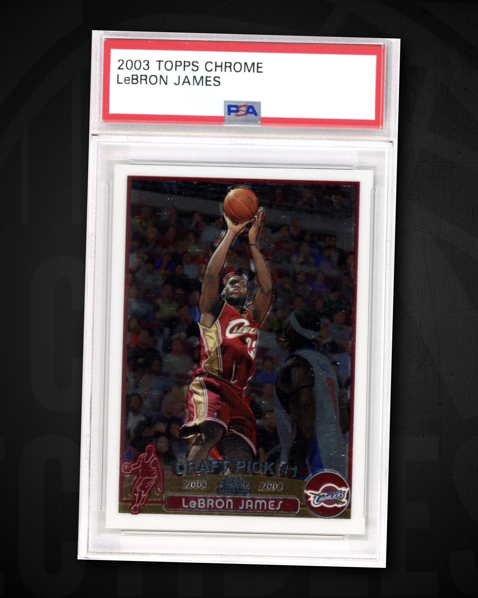 How do you tell a reprint in a 2003-04 lebron james topps draft picks?