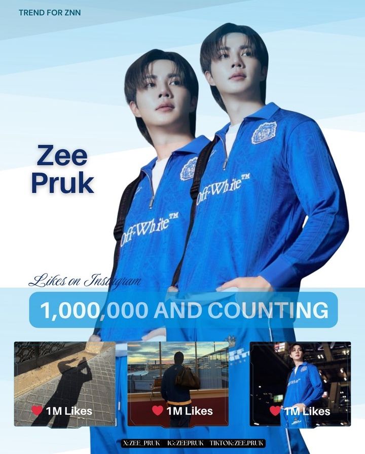 CooKei - ✨ Huge congratulations to Zee Pruk for hitting 1 million