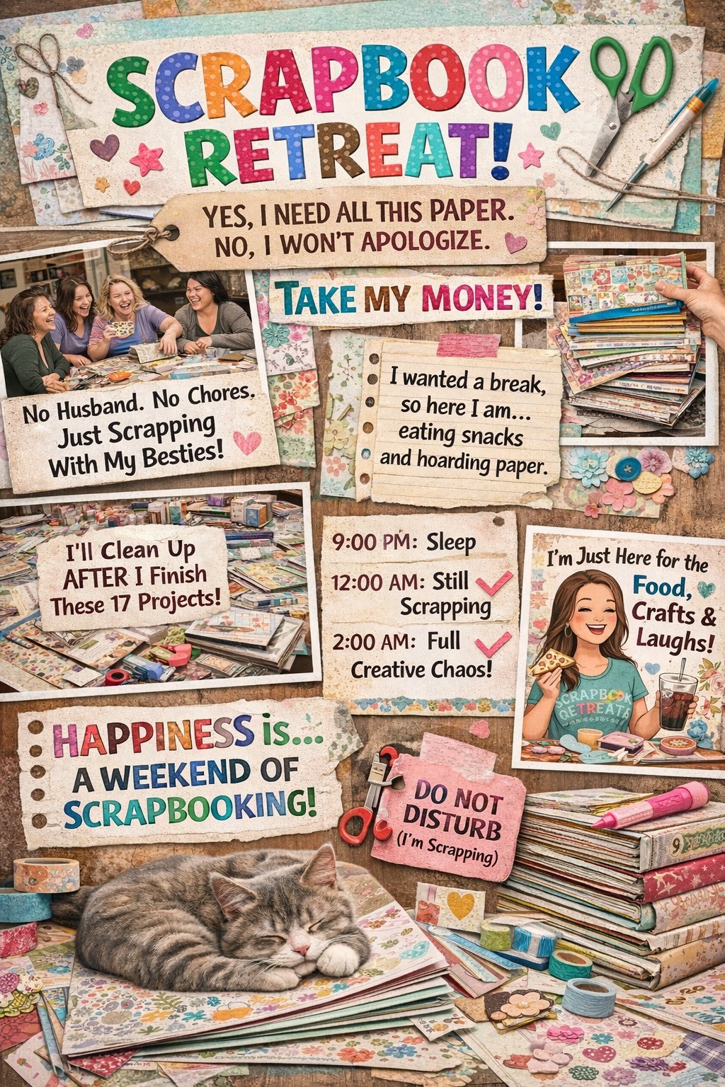Scrapbook - 😂 ️📸 SCRAPBOOK RETREAT REALITY CHECK 📸 ️😂 Yes, I do need ...