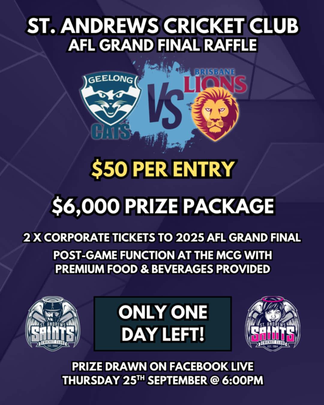 LAST CALL 3 hours to go until... - St Andrews Cricket Club | Facebook