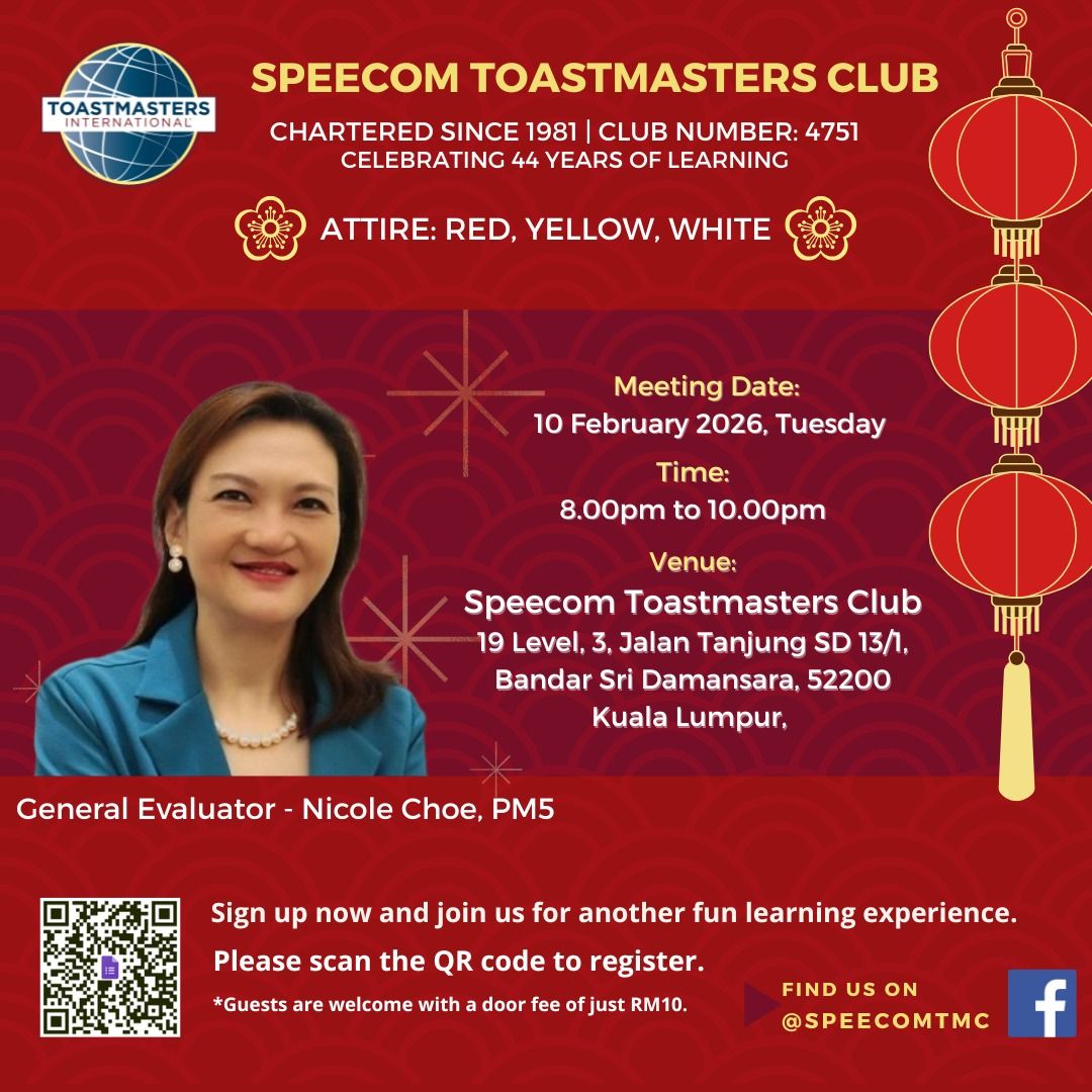 🔥 Lead Yourself First — Build... - Speecom Toastmasters Club | Facebook