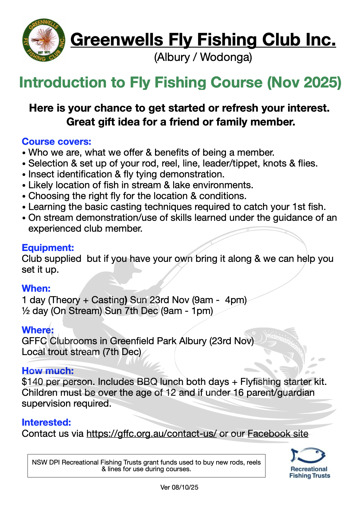 Greenwells Fly Fishing Club | ## **Introduction to FlyFishing Course ...
