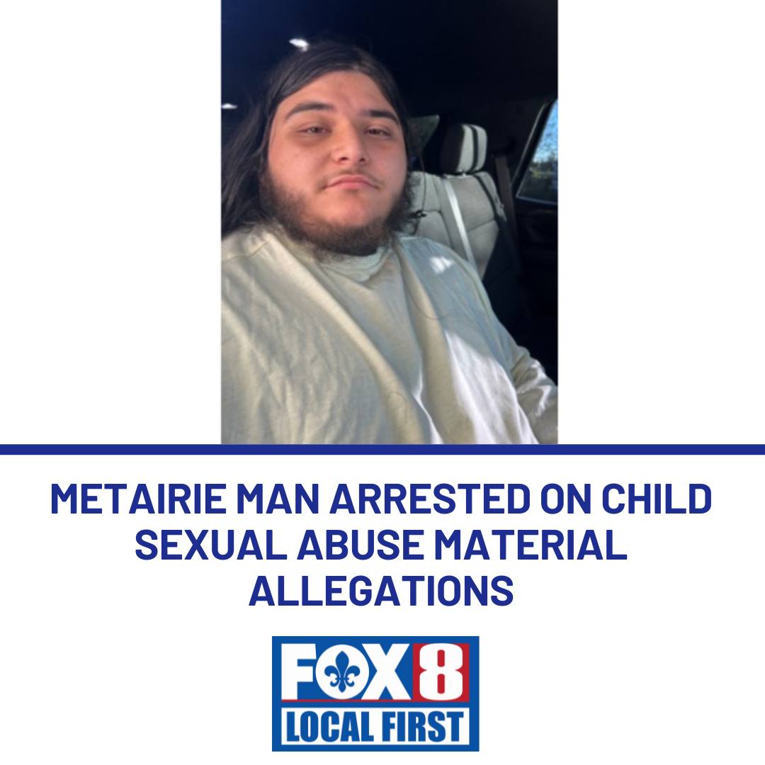 WVUE FOX 8 - Louisiana investigators arrested a Metairie... | Facebook