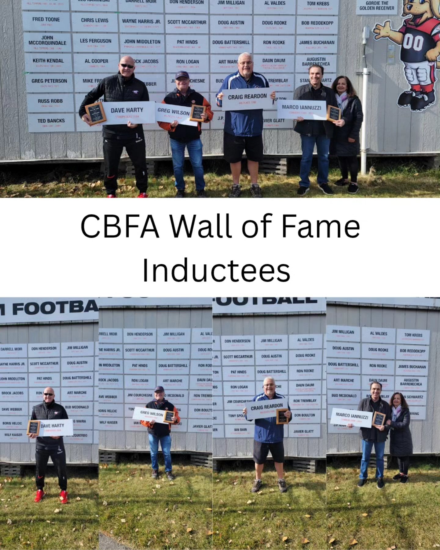 CBFA - Today we inducted four new members to our Wall of... | Facebook
