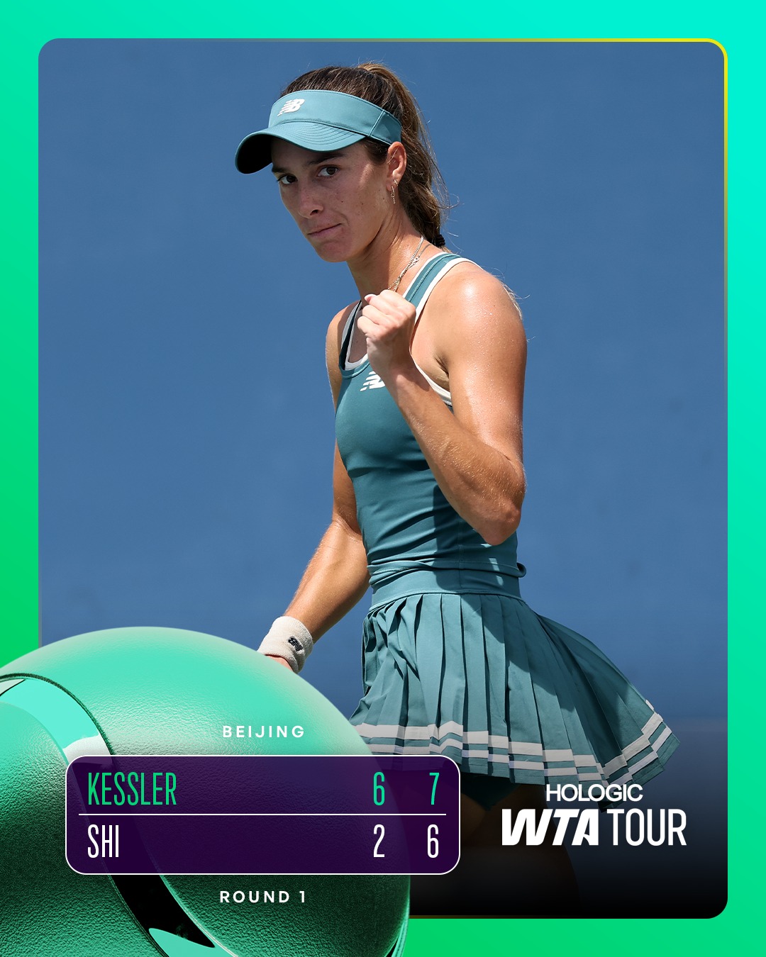 Kessler closing in 👊 After taking the first set 6-2, McCartney