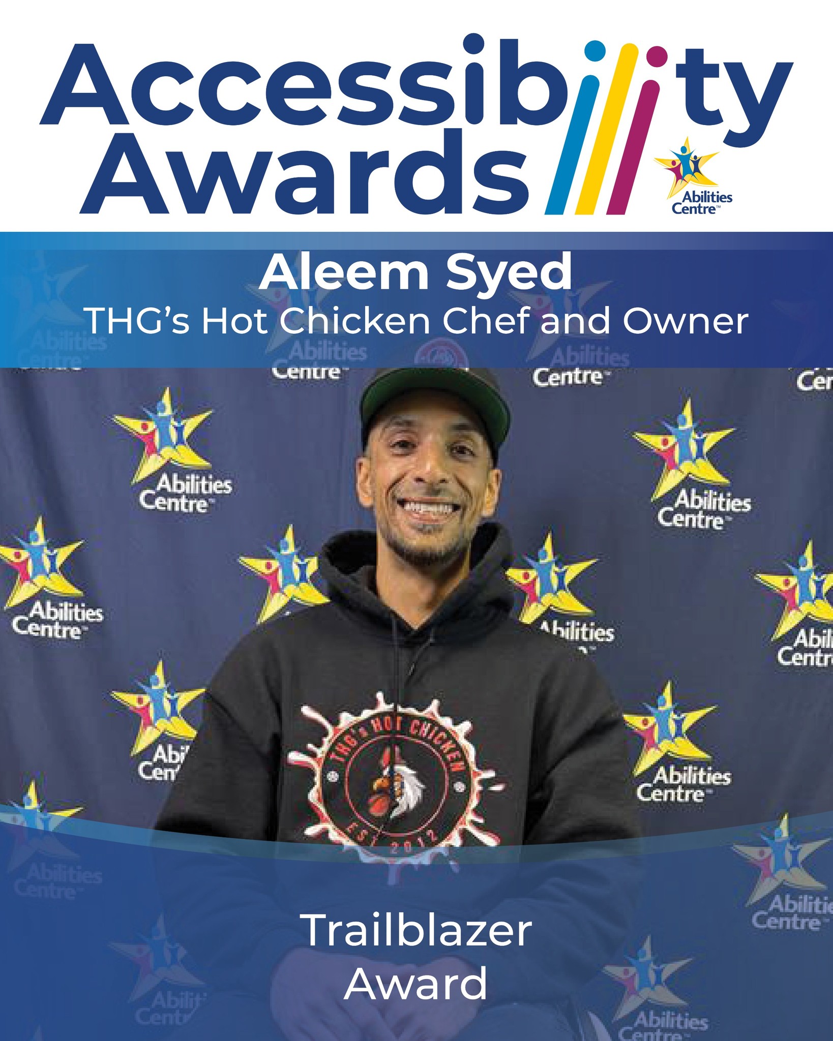 Abilities - Trailblazer Award 🔥 We’re proud to honour Chef Aleem Syed ...
