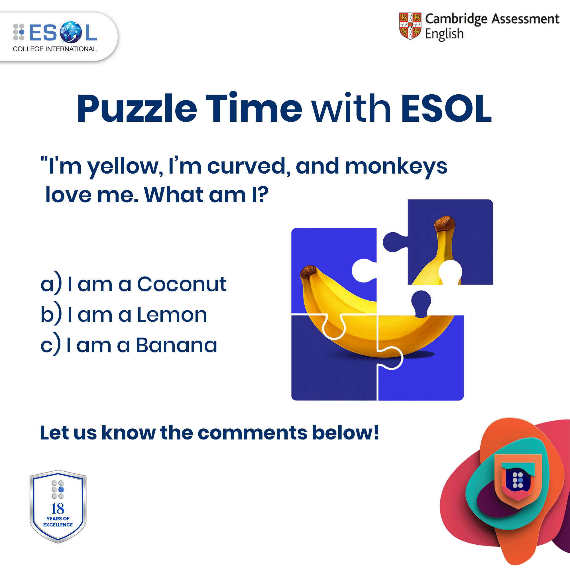 🌟 Puzzle Time With ESOL 🌟... - ESOL College International | Facebook