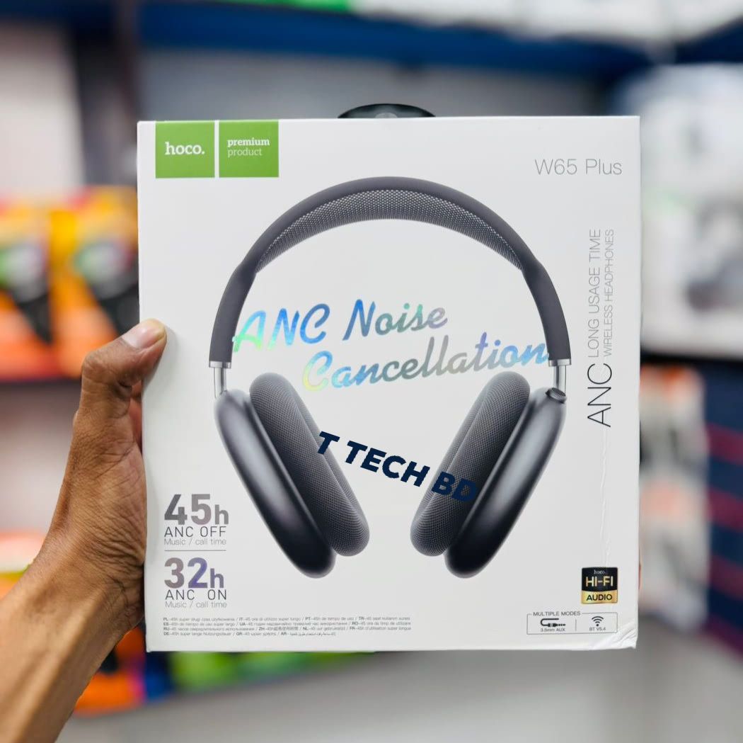 T TECH - Hoco W65 Plus ANC Wireless Headphones. Key features and ...