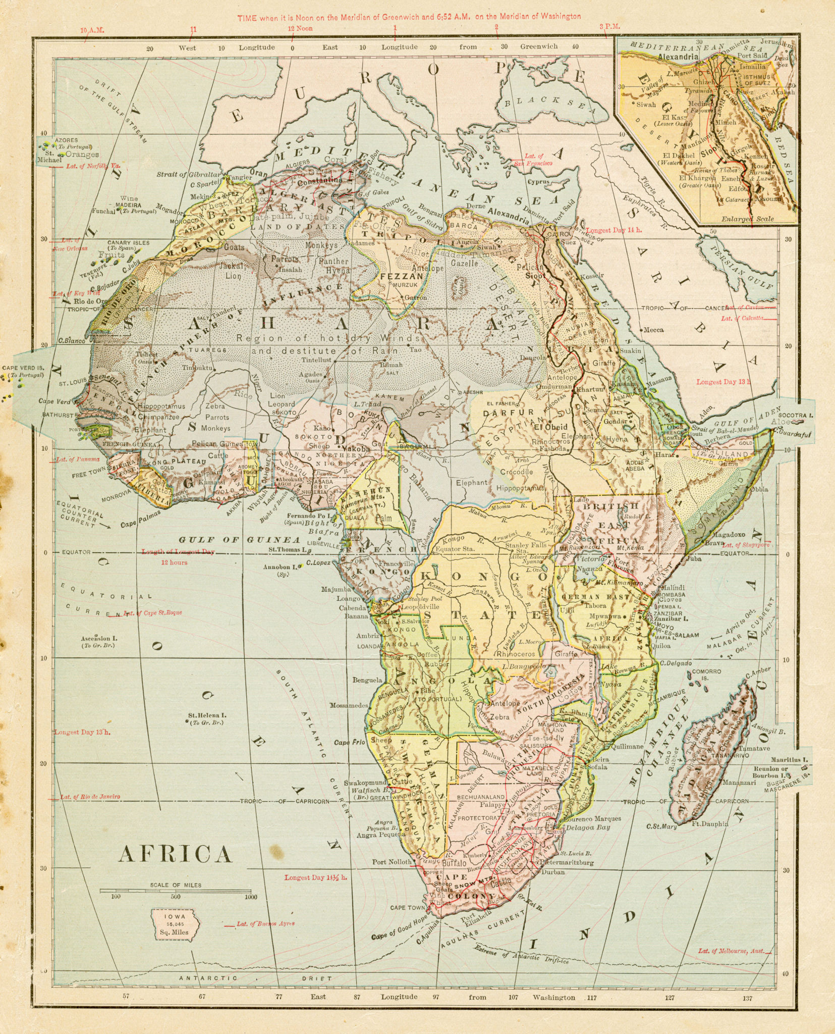 🌍 Map of Africa — 1899 A compelling... - Eurasian Bookshelf | Facebook