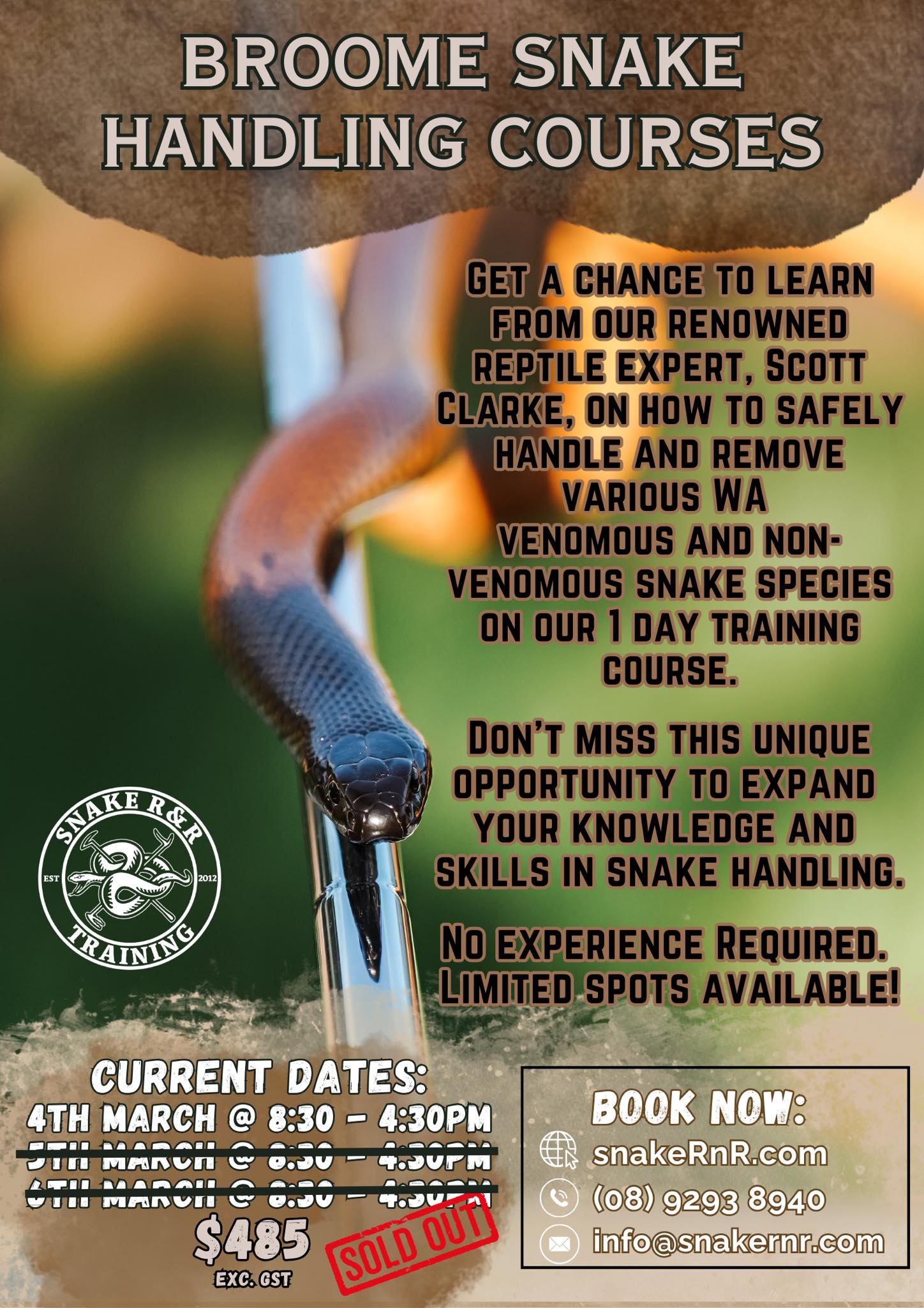Snake Rescue and Relocation Training | Mundaring WA