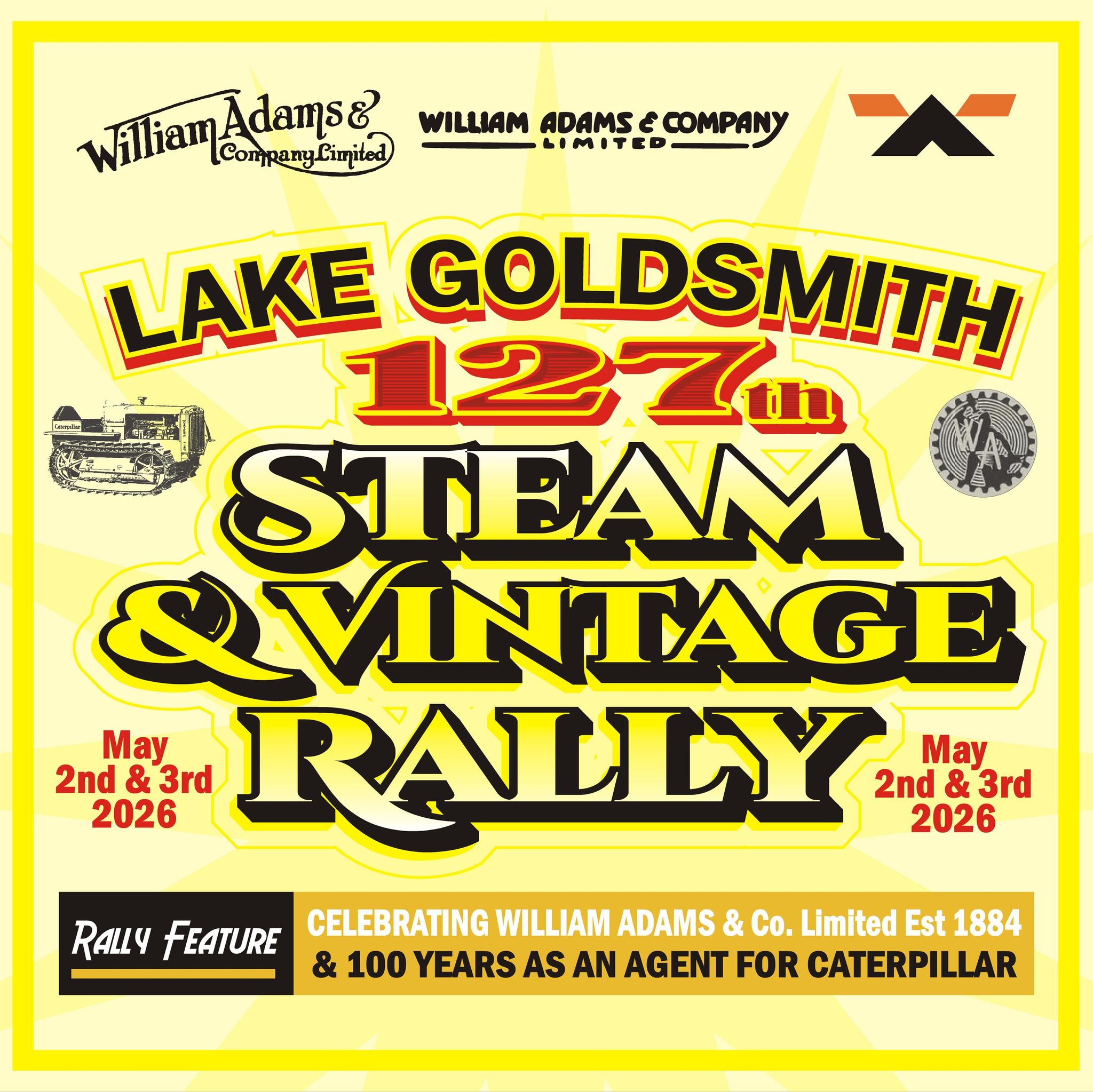 Lake - Join us for our 127th Lake Goldsmith Steam Rally on May the 2nd ...