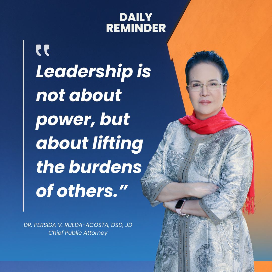 Persida - “Leadership is not about power, but about lifting the burdens ...