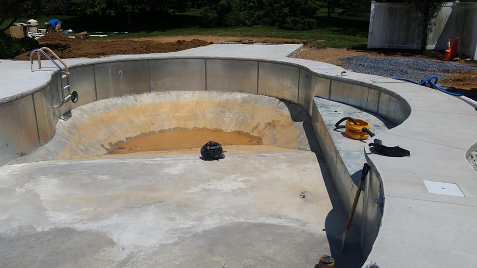Davidheiser - Construction phase of this In-ground pool in Laureldale ...