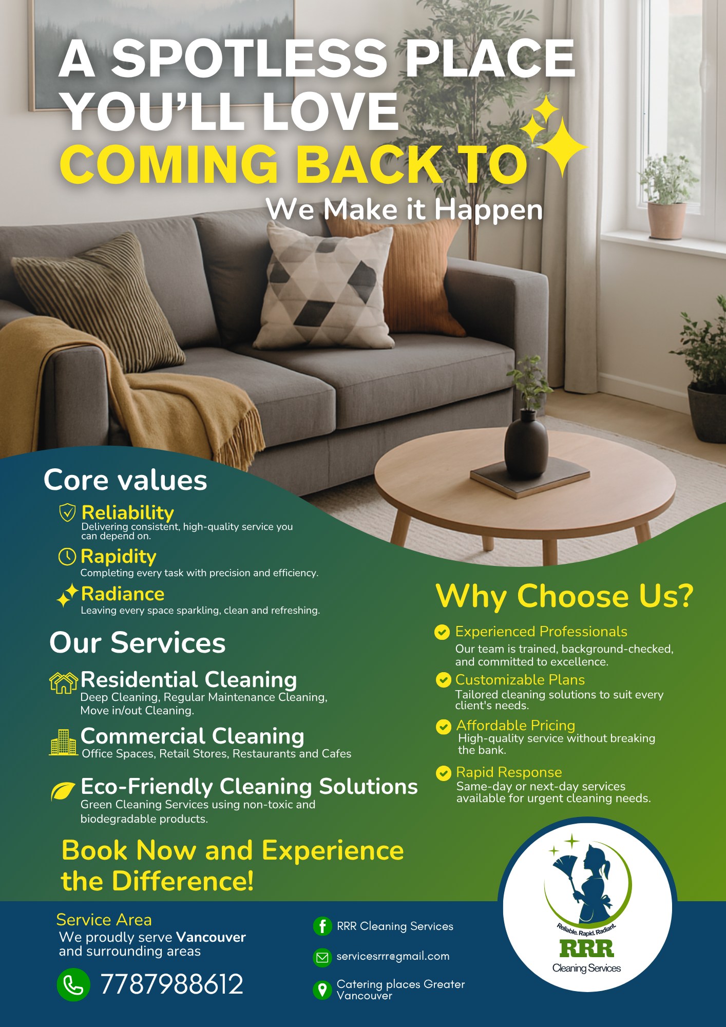 RRR Cleaning Services | Vancouver BC