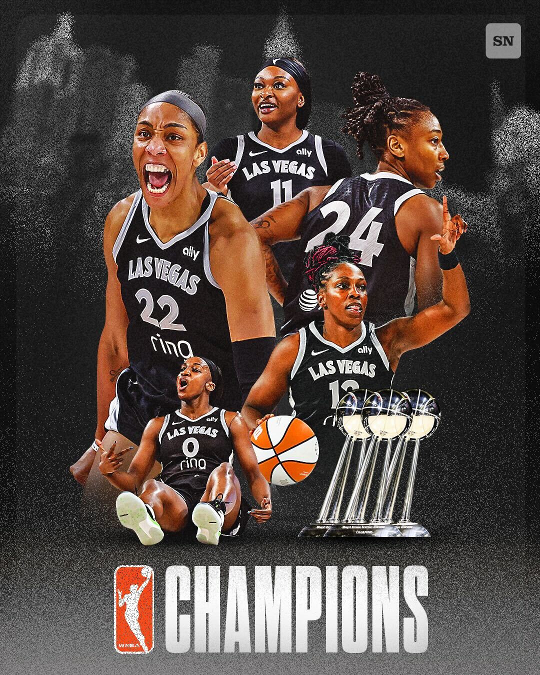THE ACES WIN THEIR THIRD CHAMPIONSHIP IN THE LAST FOUR YEARS 🏆🏆🏆