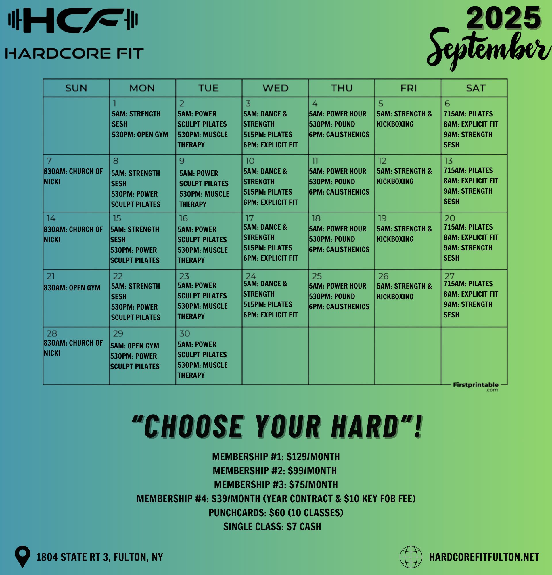 🔥 September is here, and so is a... - Hardcore Fit Fulton | Facebook