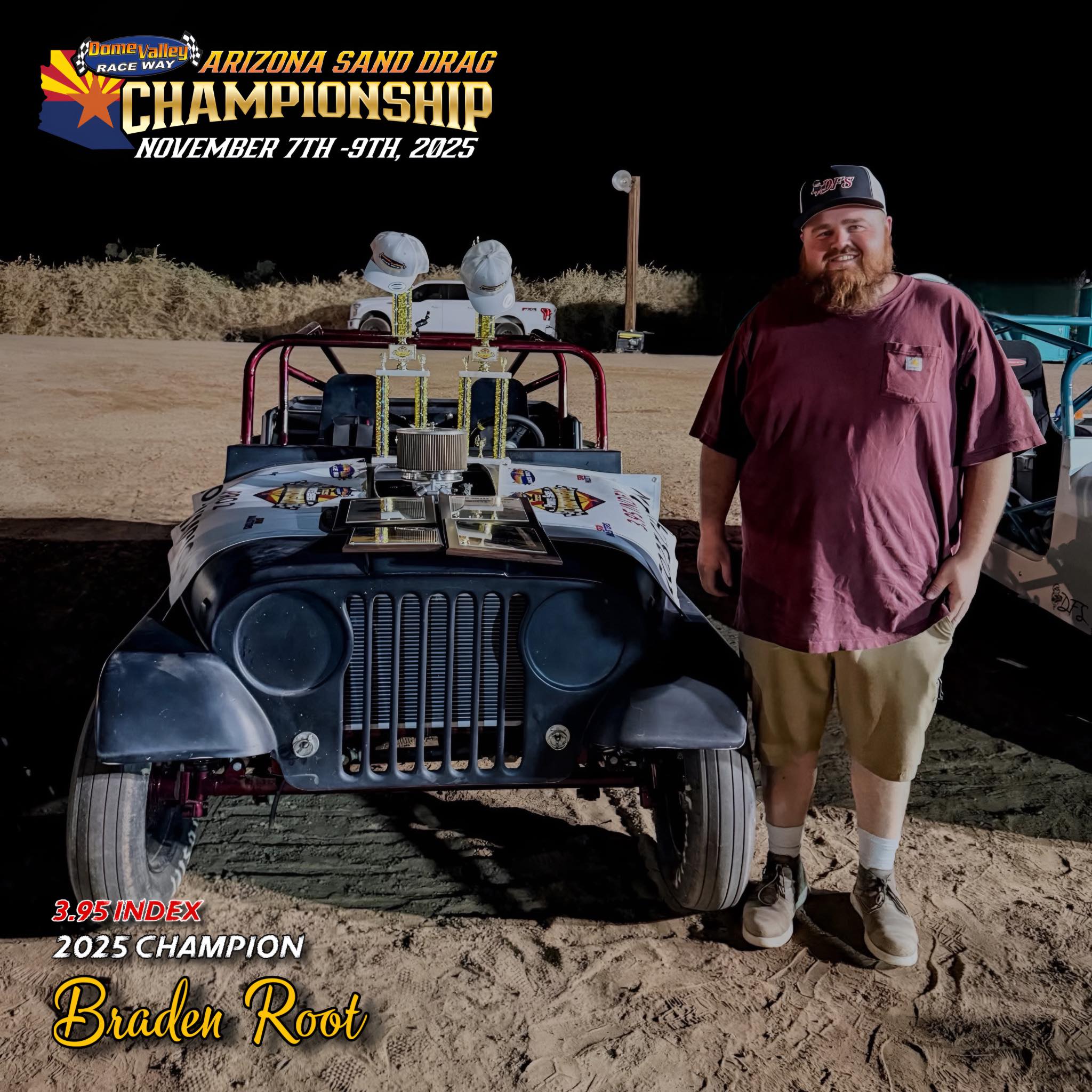 DOME - Your 2025 3.95 Index Champion Braden Root 2025 DVRW Arizona Sand ...