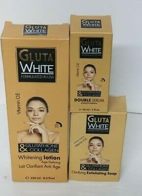 Lait Corporel GLUTA WHITE éclaircissant - Glutathion & Collagène, Anti-âge Et Anti-taches, 250ml - Neuf, FPS 2