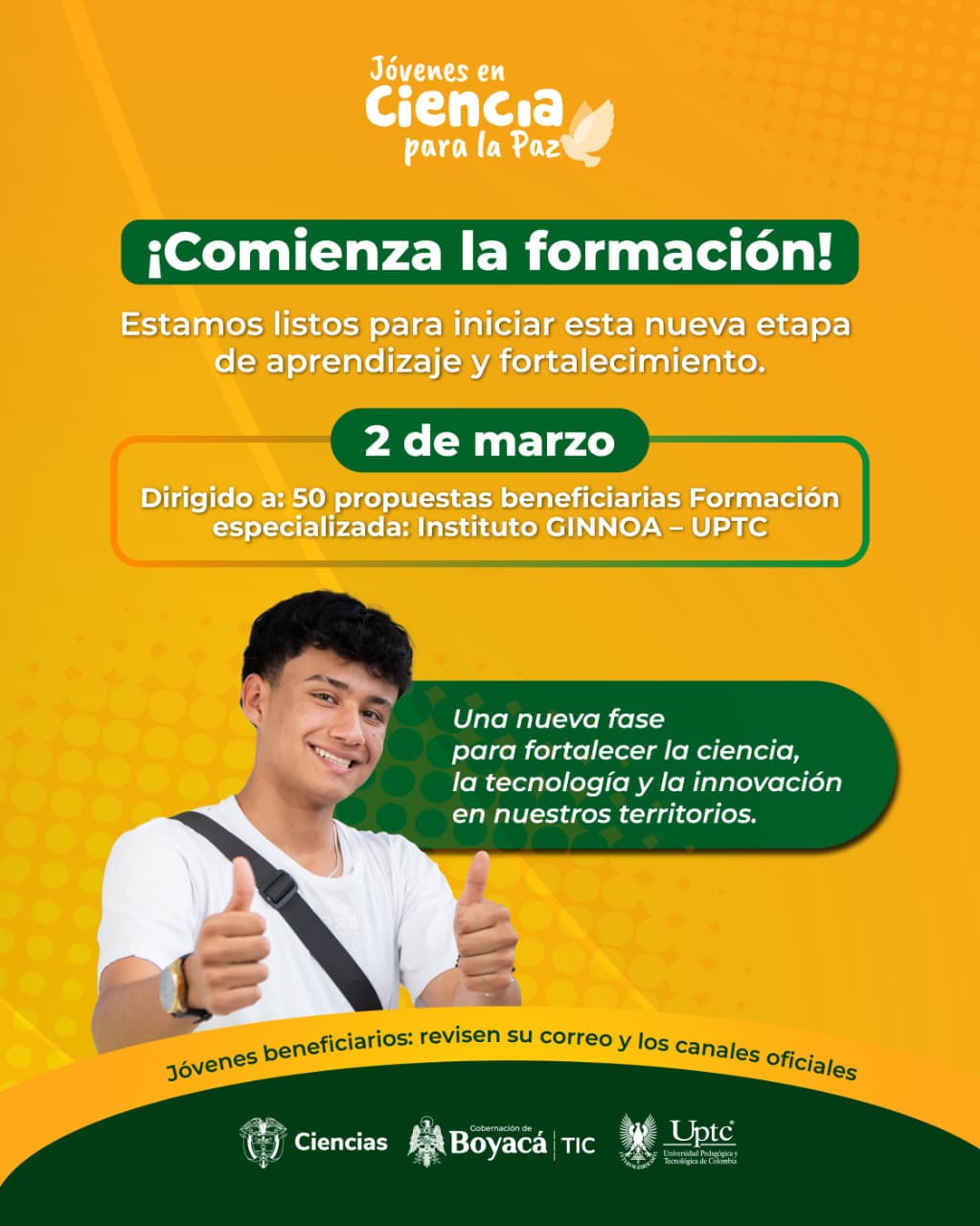 UPTC - 🎓 ¡Es momento de avanzar! Jóvenes de la convocatoria Jóvenes en ...