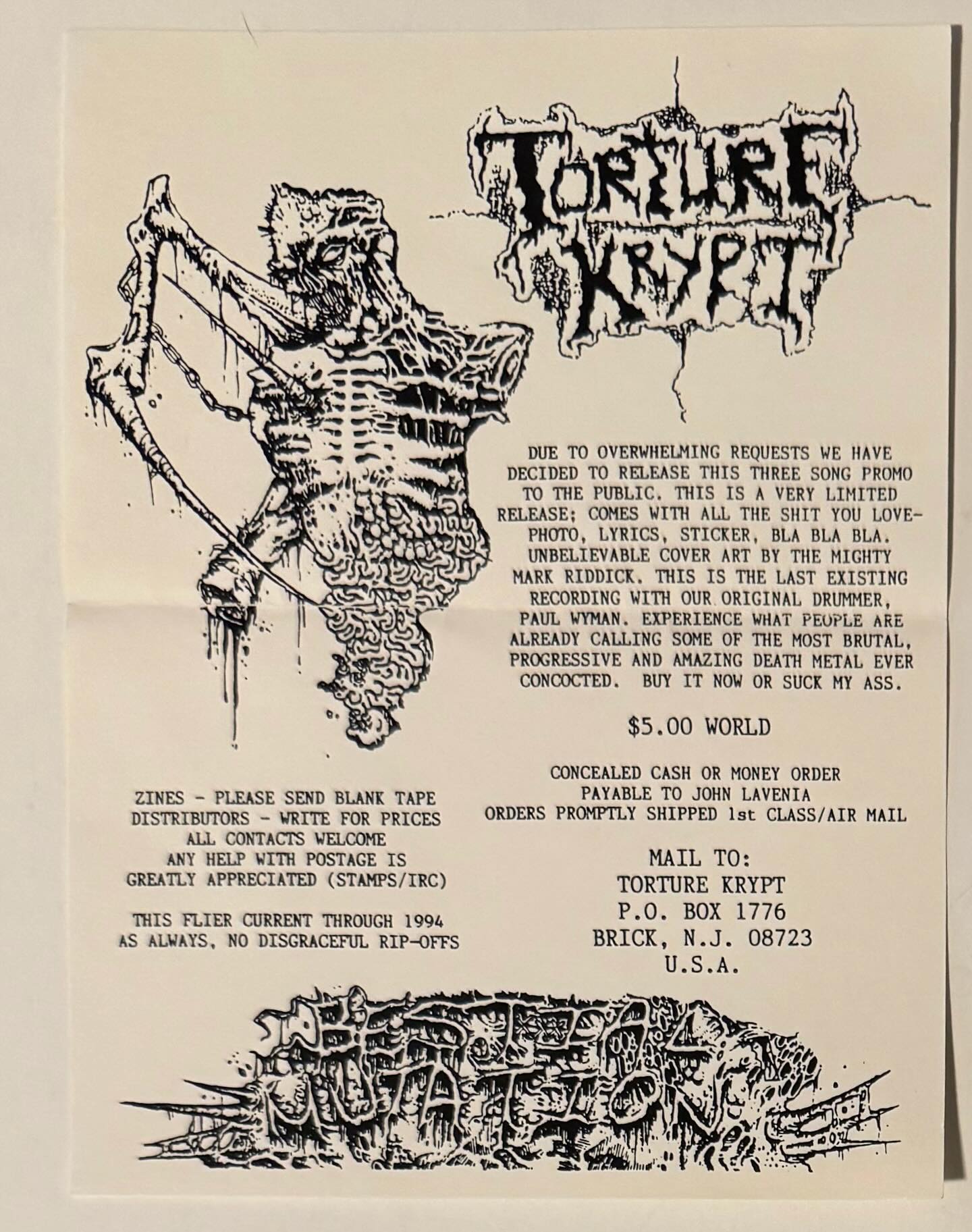 New gem arrival! Torture Krypt: Rotted remnants Original 1995 