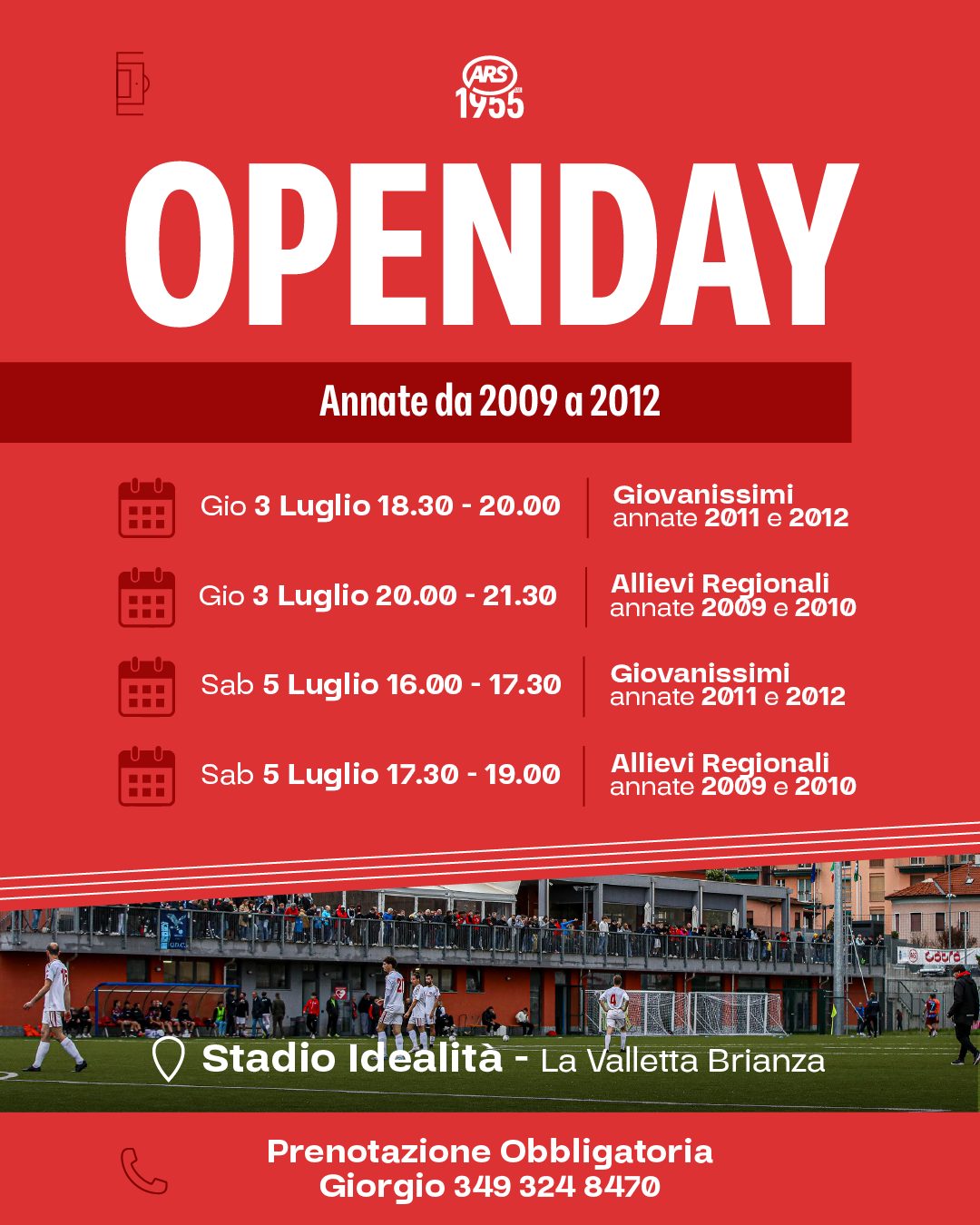 ARS Rovagnate - ⚽ OPEN DAY Stagione Sportiva 2025-26 -... | Facebook